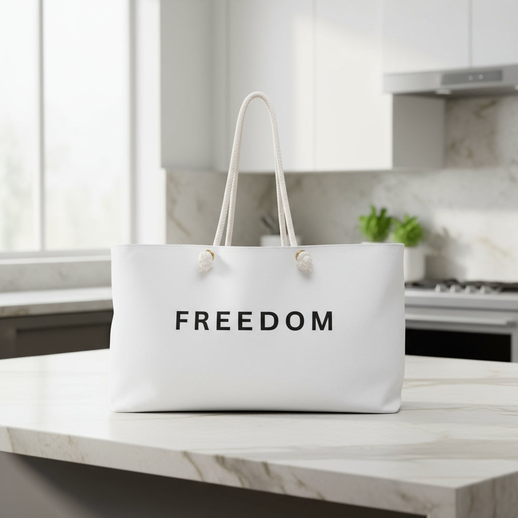 Black & White Freedom Weekender Bag – Patriotic Travel Tote