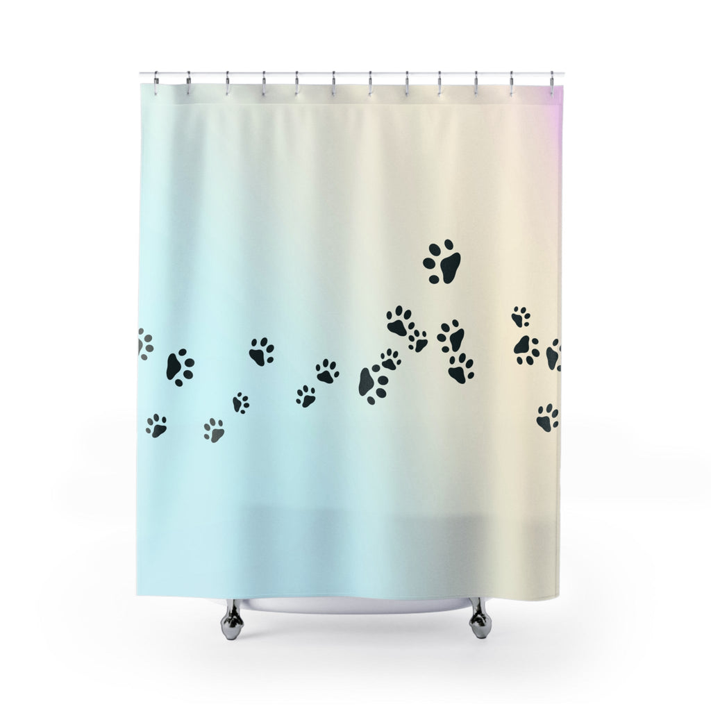 Paw Print Shower Curtain - Pet Lover's Home Decor Printify