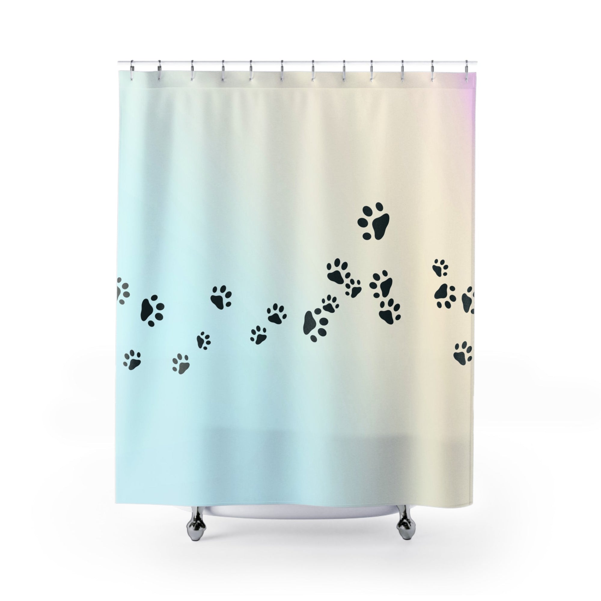 Paw Print Shower Curtain - Pet Lover's Home Decor Printify