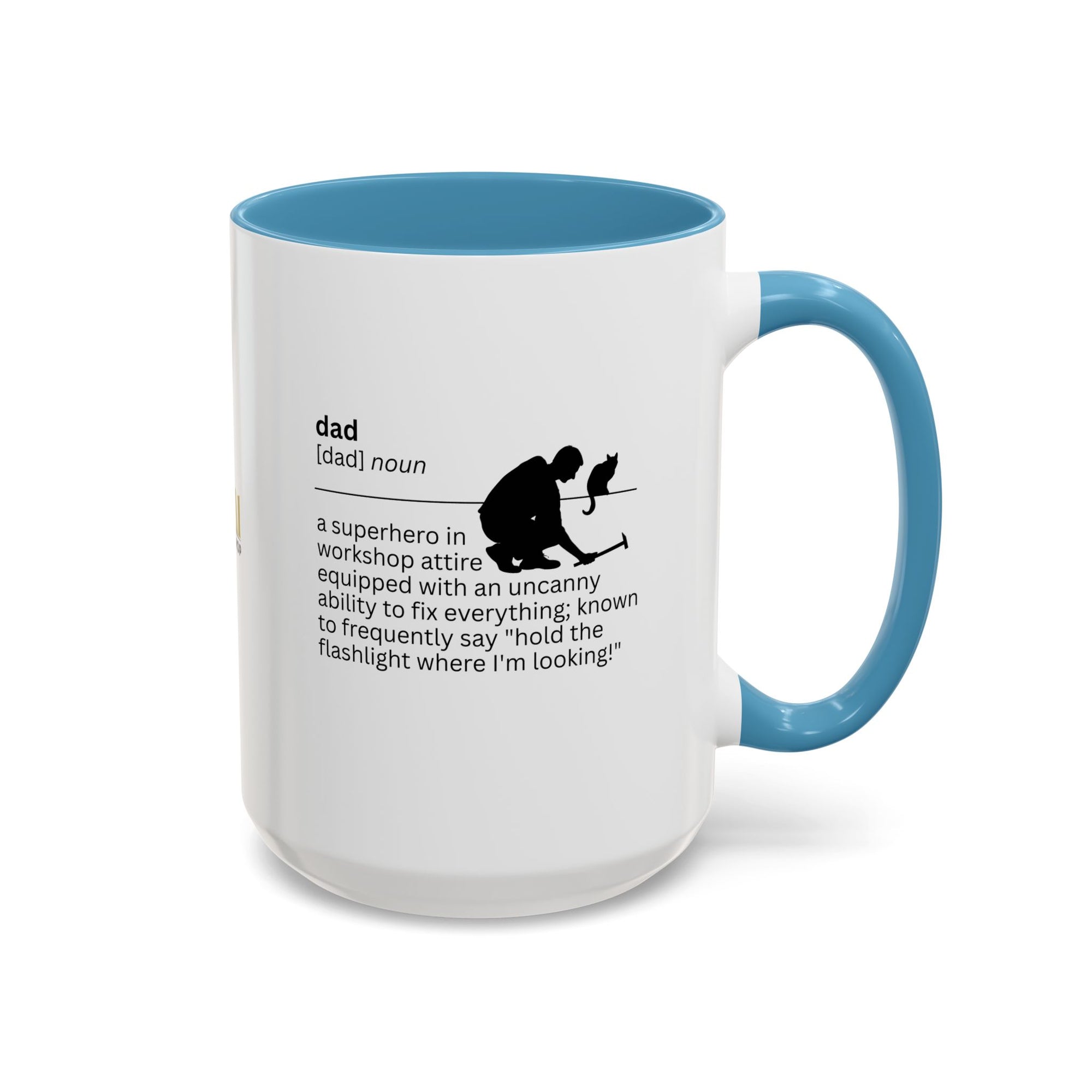 Dad Flashlight Accent Coffee Mug - Perfect Gift for Dads