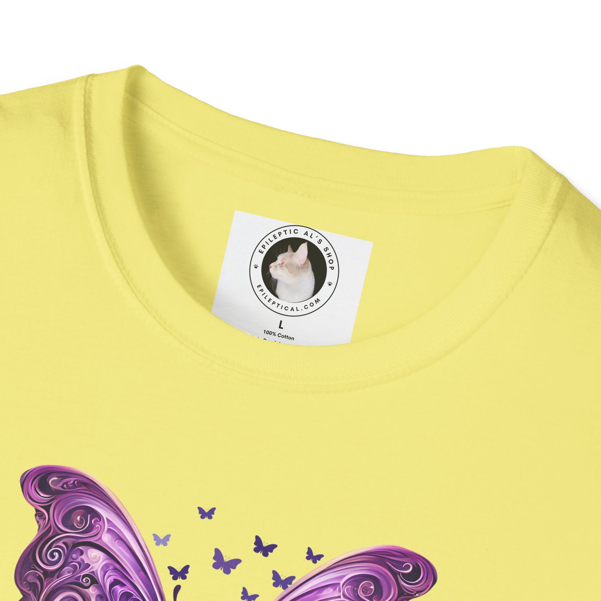 Epilepsy Butterfly Unisex Softstyle T - Shirt - T - Shirt - Epileptic Al’s Shop