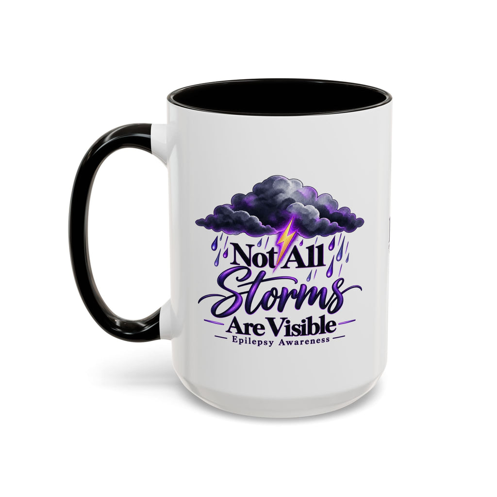 Not All Storms Are Visible Epilepsy Awareness Mug | Purple Storm Cloud Coffee Cup (11oz/15oz)
