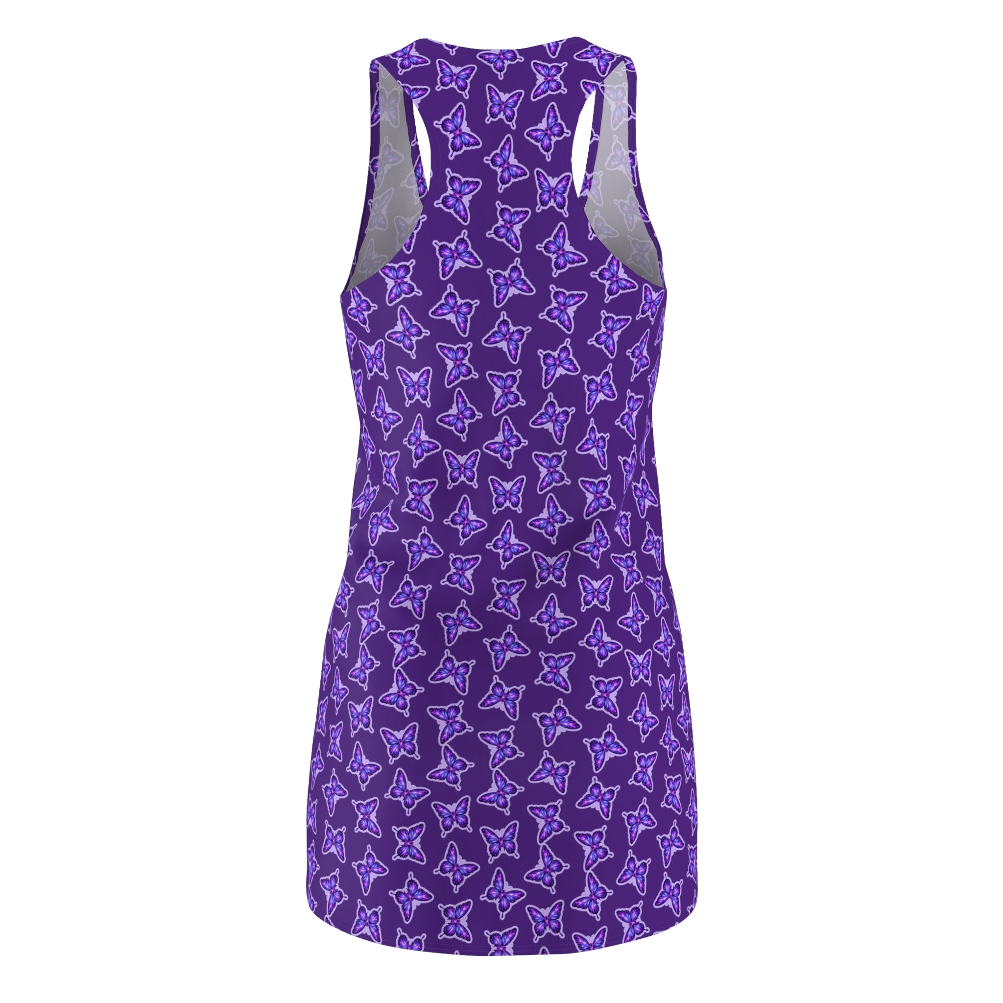 Purple Butterfly Racerback Dress – Epilepsy Awareness Lightweight Athletic Dress