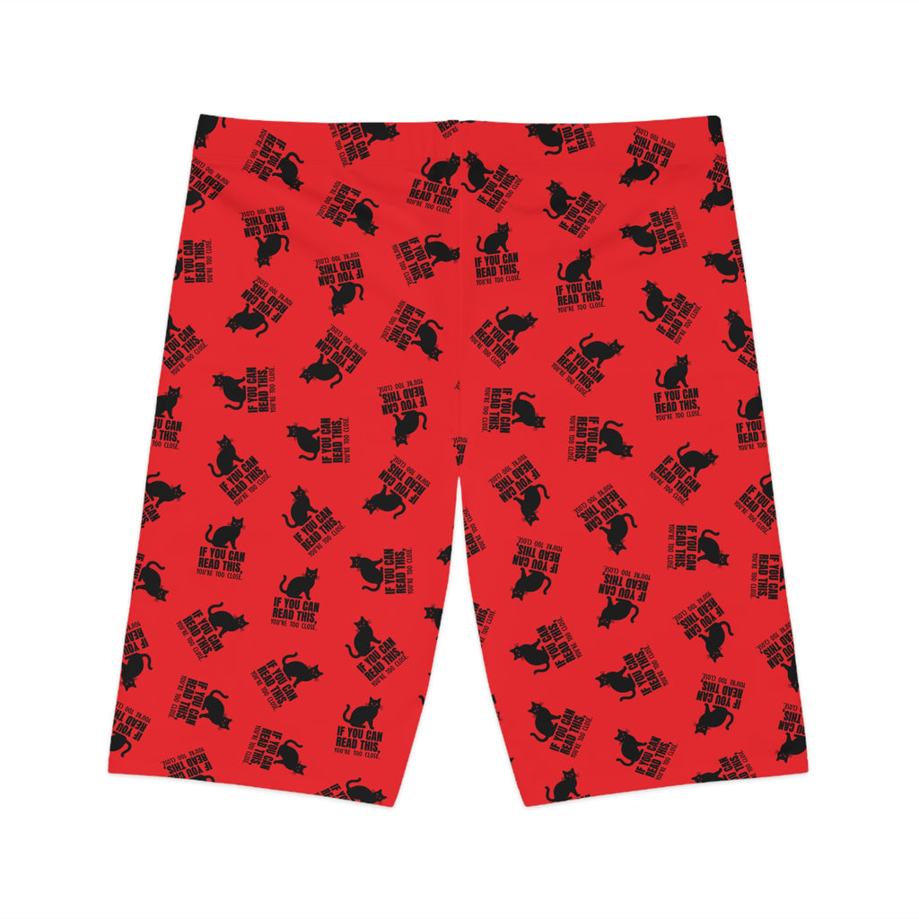 “If You Can Read This” Cat Cycling Shorts – Funny Cat Lover Bike Shorts