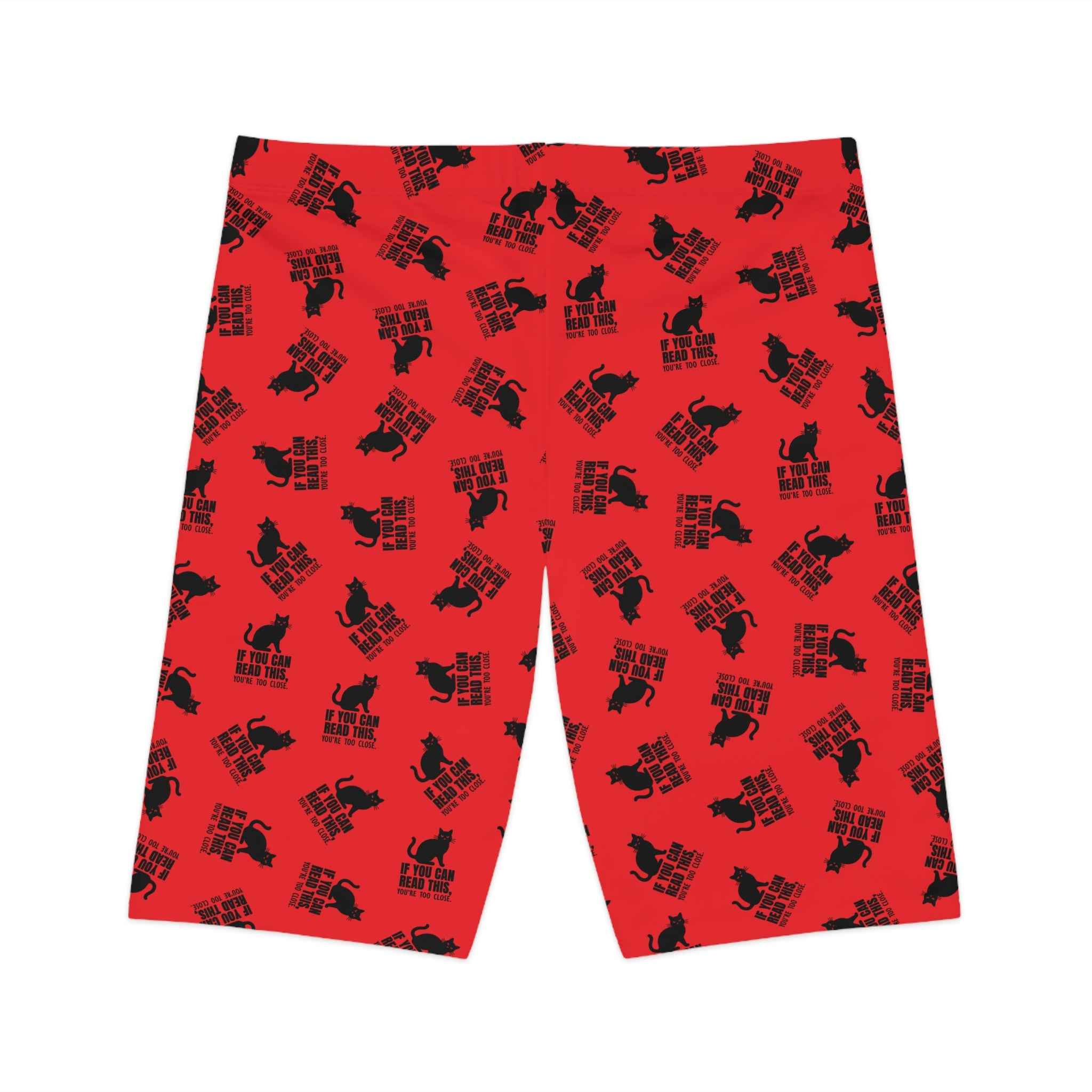 “If You Can Read This” Cat Cycling Shorts – Funny Cat Lover Bike Shorts