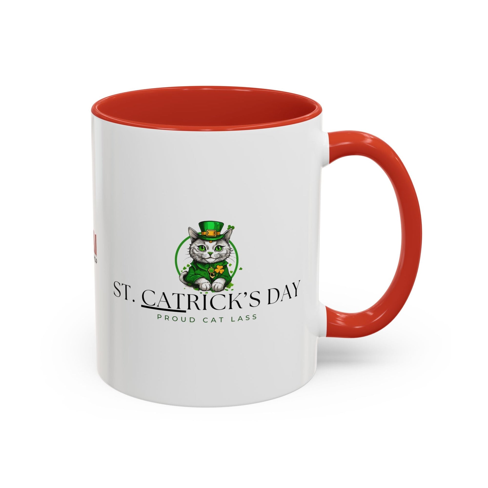 St. Patrick's Day Cat Coffee Mug - Proud Cat Lass Design Printify