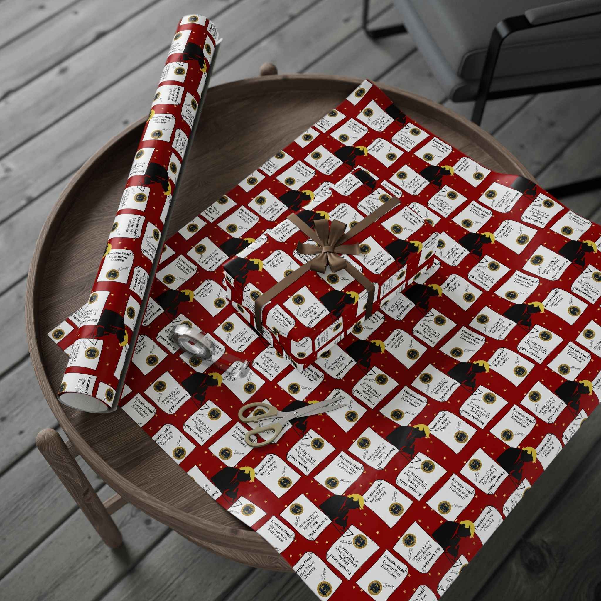 Executive Orders Gift Wrap – Political Parody Edition