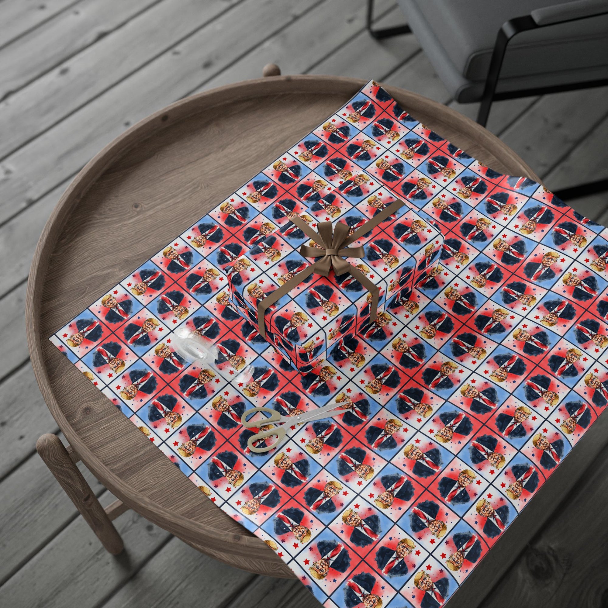 Stars & Trump Wrapping Paper, All Purpose