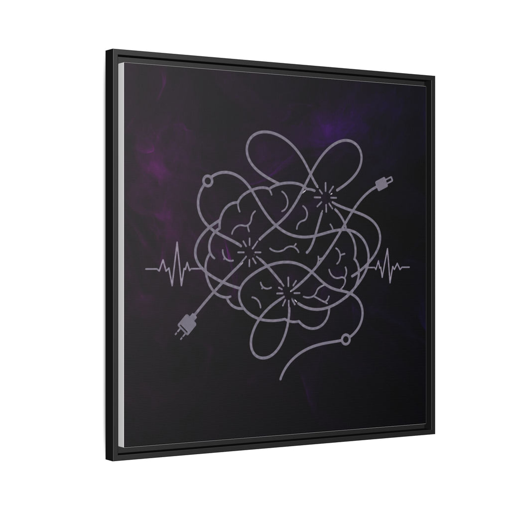Tangled Brain Epilepsy Awareness Framed Canvas Print