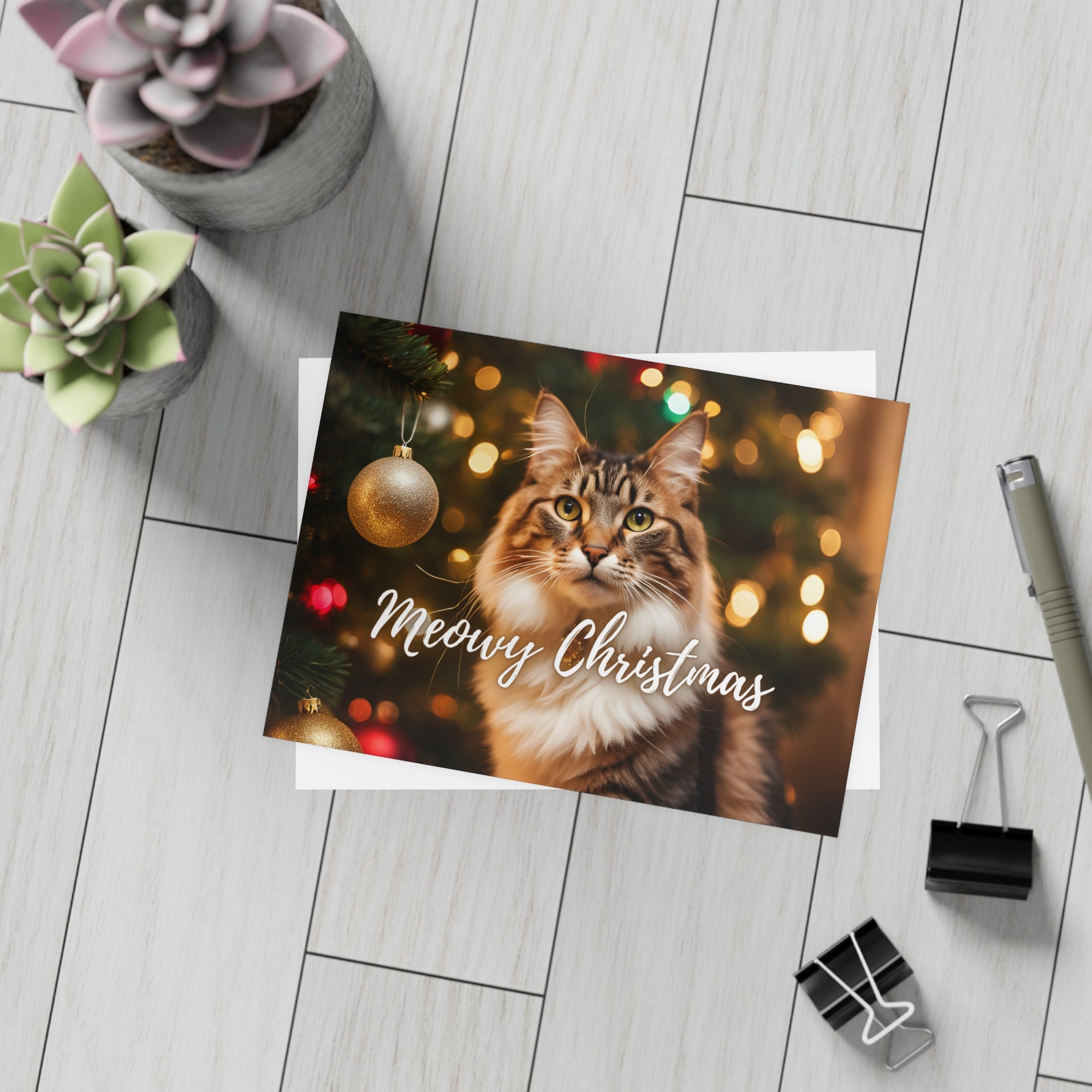 Pretty Meowy Christmas Postcard Bundles (envelopes included)