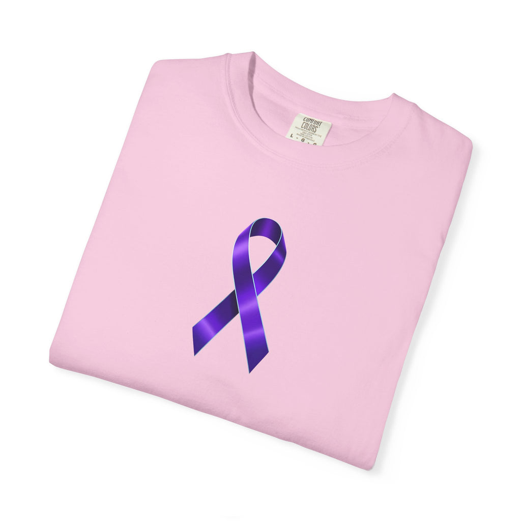 Solitary Purple Ribbon Awareness T-Shirt