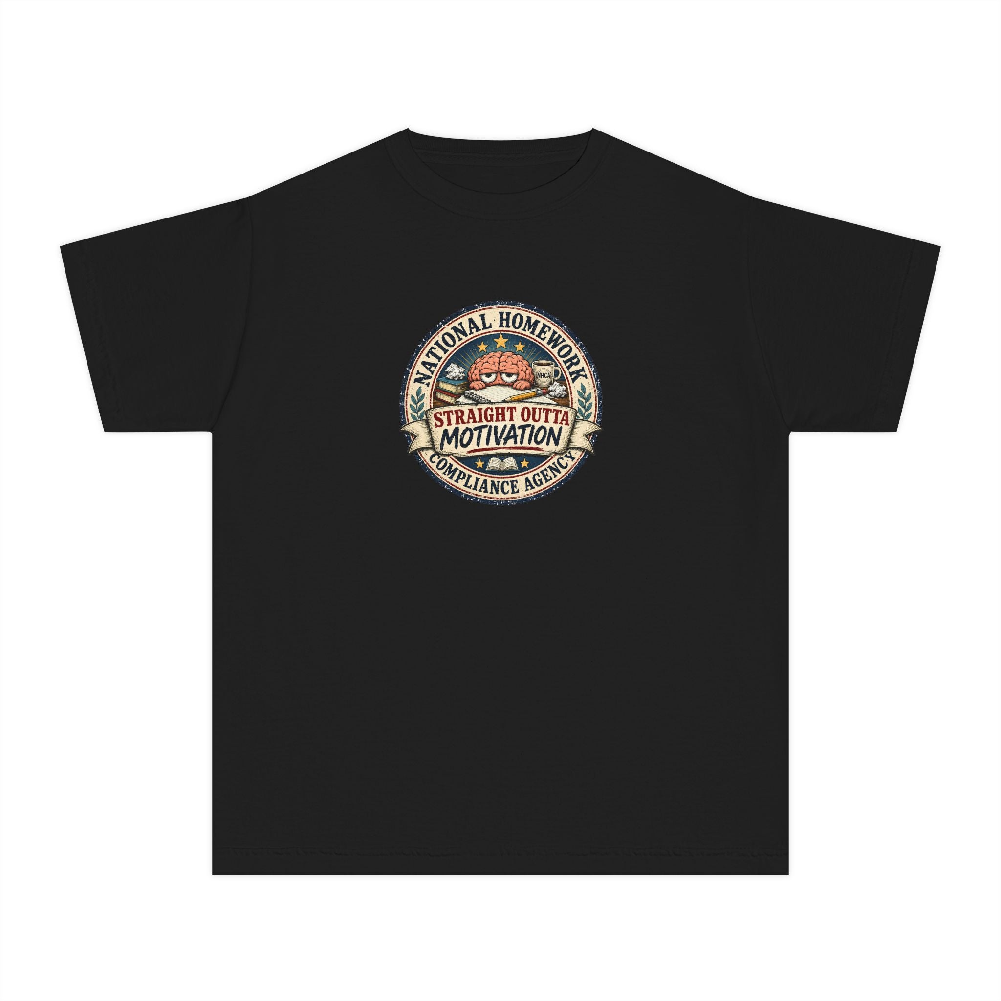 National Homework Compliance Agency Straight Outta Motivation Kids T-Shirt