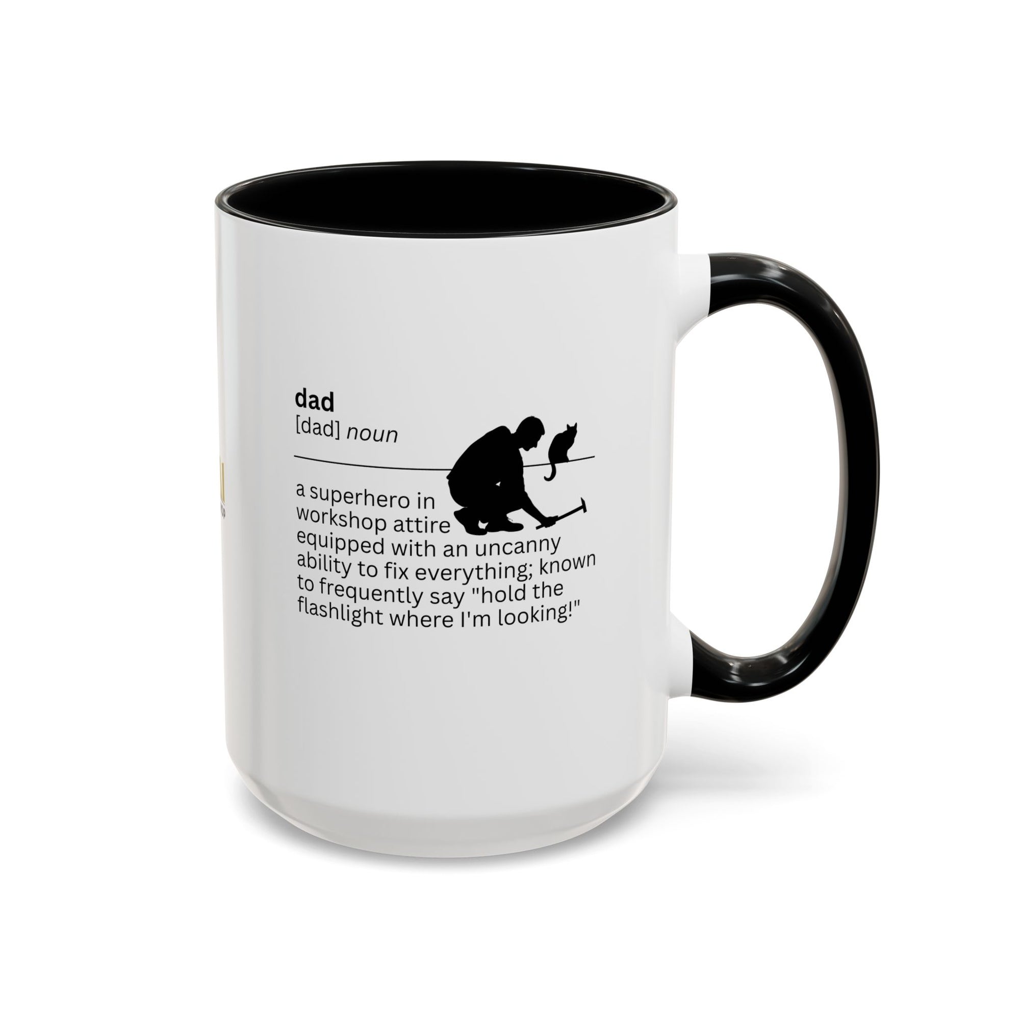 Dad Flashlight Accent Coffee Mug - Perfect Gift for Dads