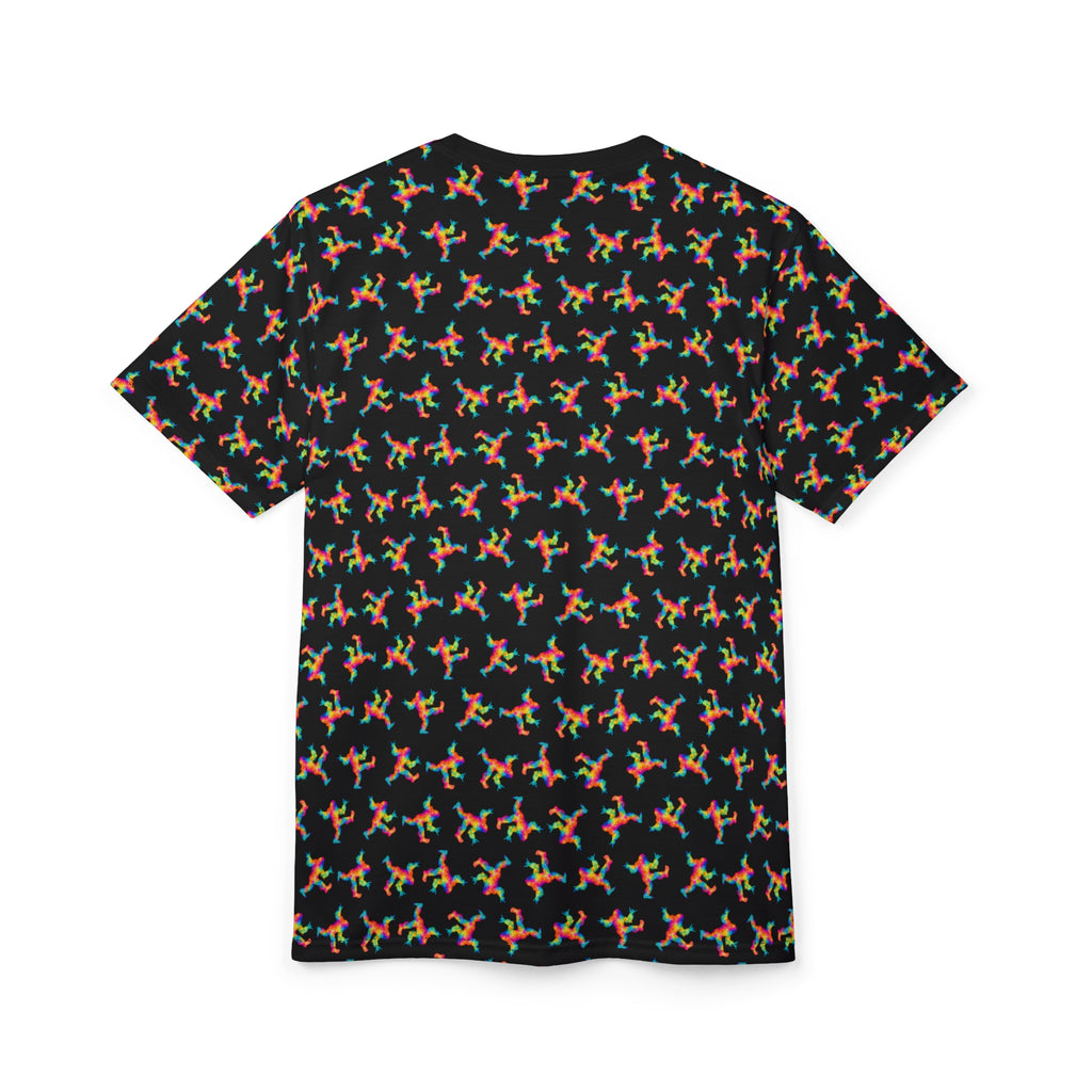 Psychedelic Bigfoot All-Over Print T-Shirt | Rainbow Sasquatch
