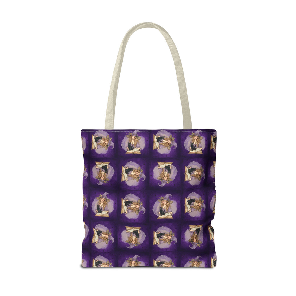 Vibrant Witchy Cat Lady Tote Bag