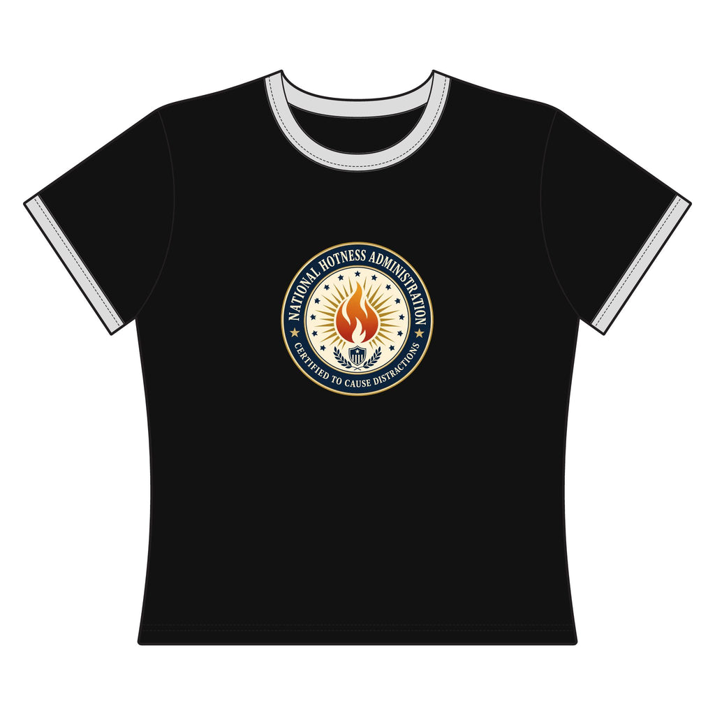National Hotness Administration Cropped Ringer Tee