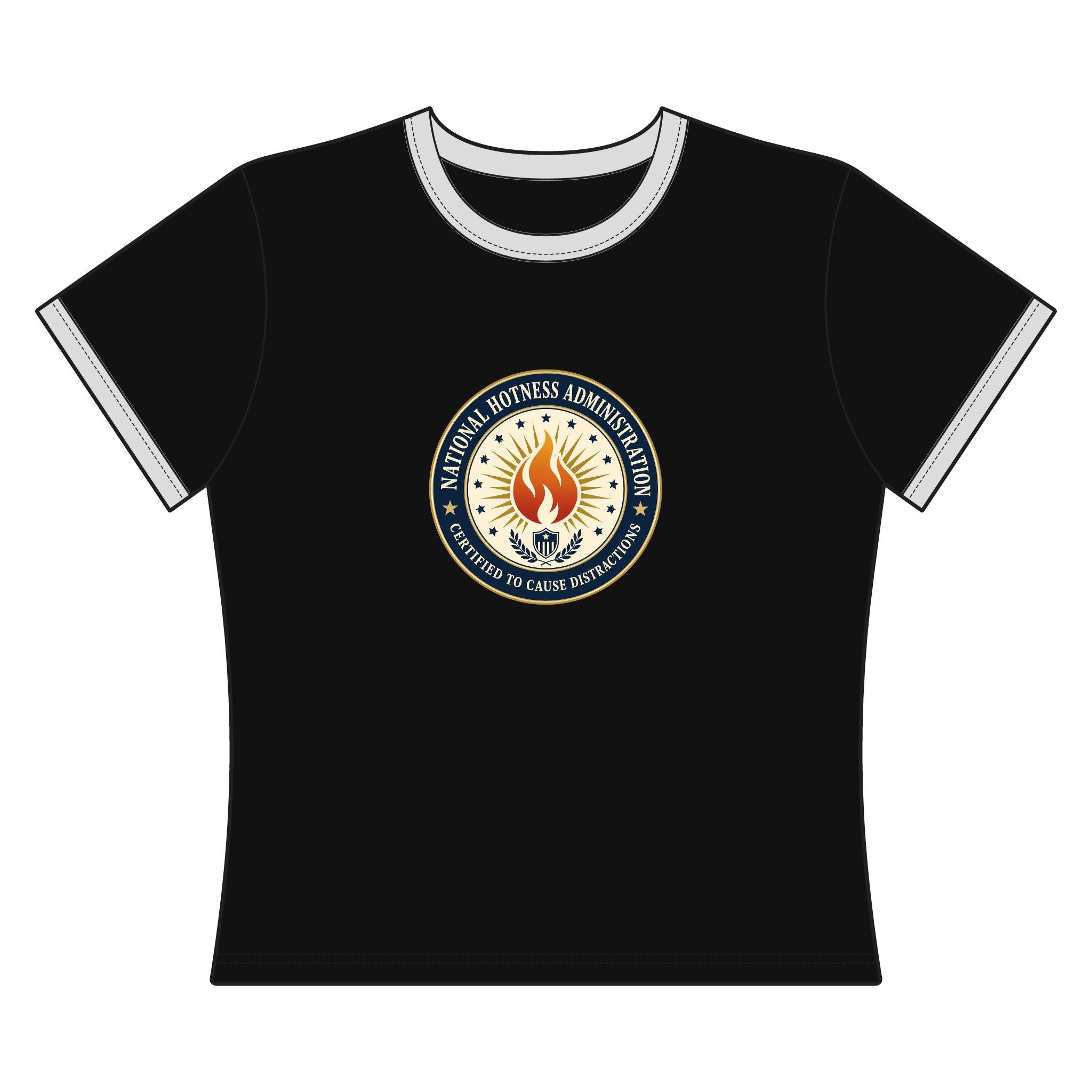 National Hotness Administration Cropped Ringer Tee
