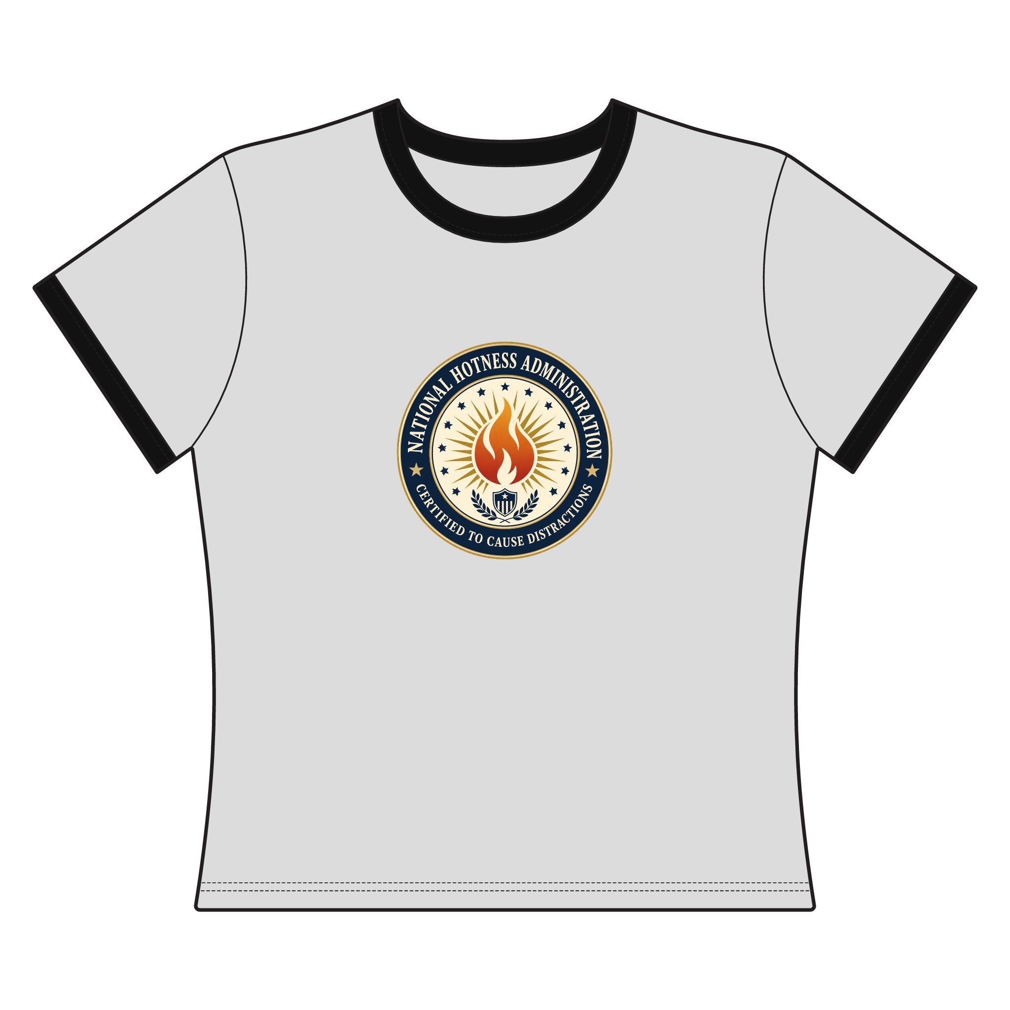 National Hotness Administration Cropped Ringer Tee