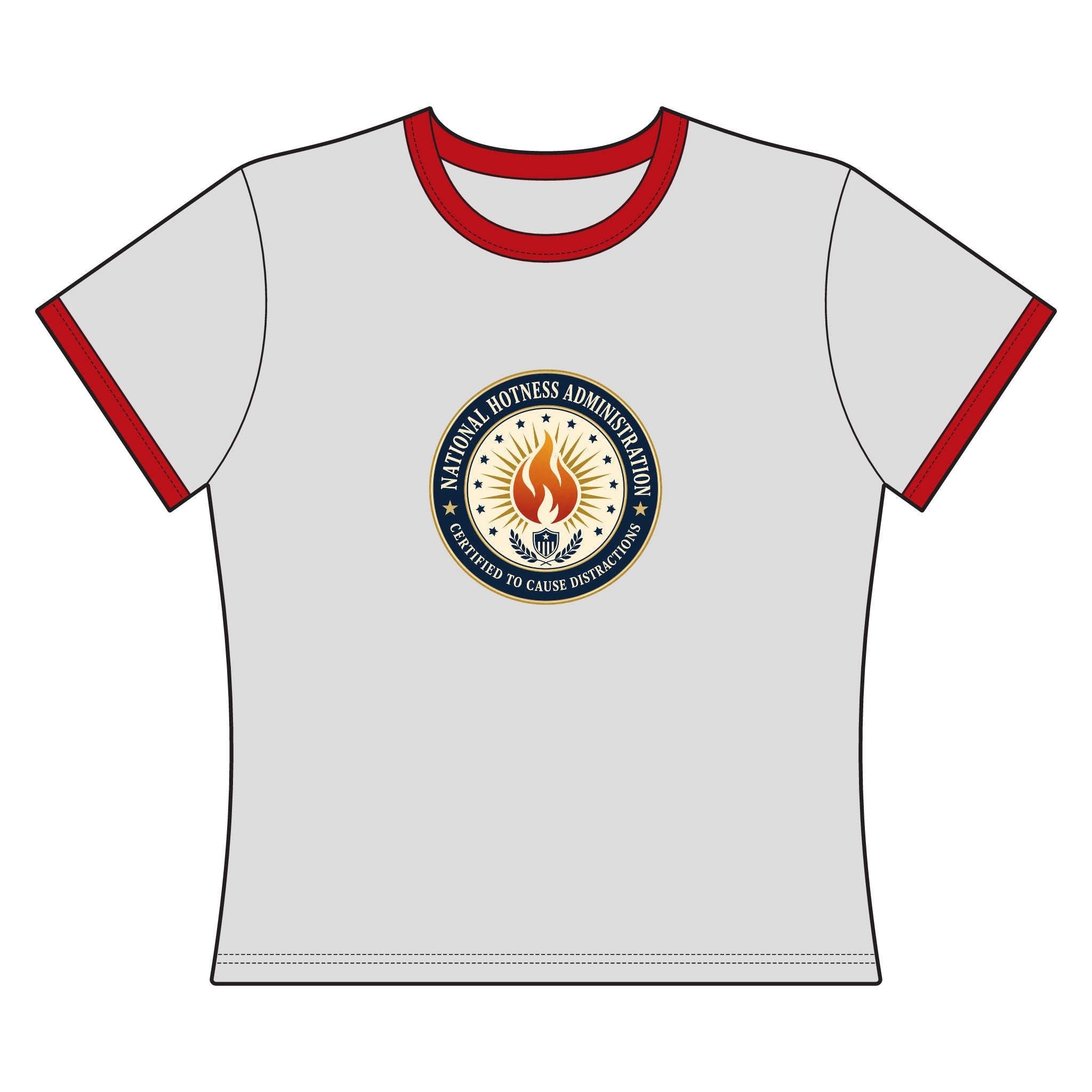 National Hotness Administration Cropped Ringer Tee
