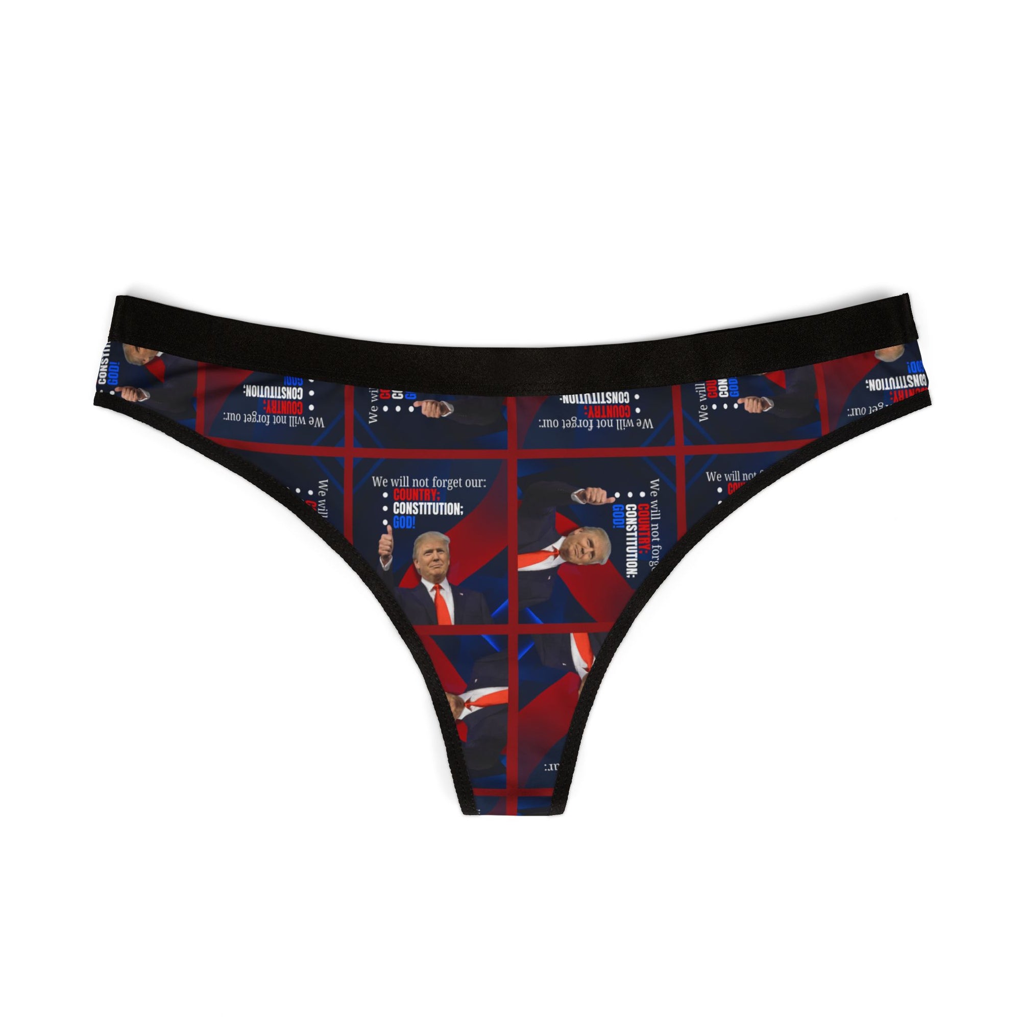 Trump Country Constitution God Pattern Women's Thongs