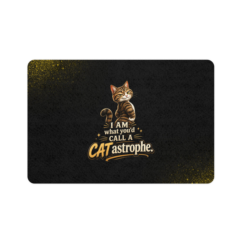 CATastrophe Tabby Cat Food Mat (12x18)