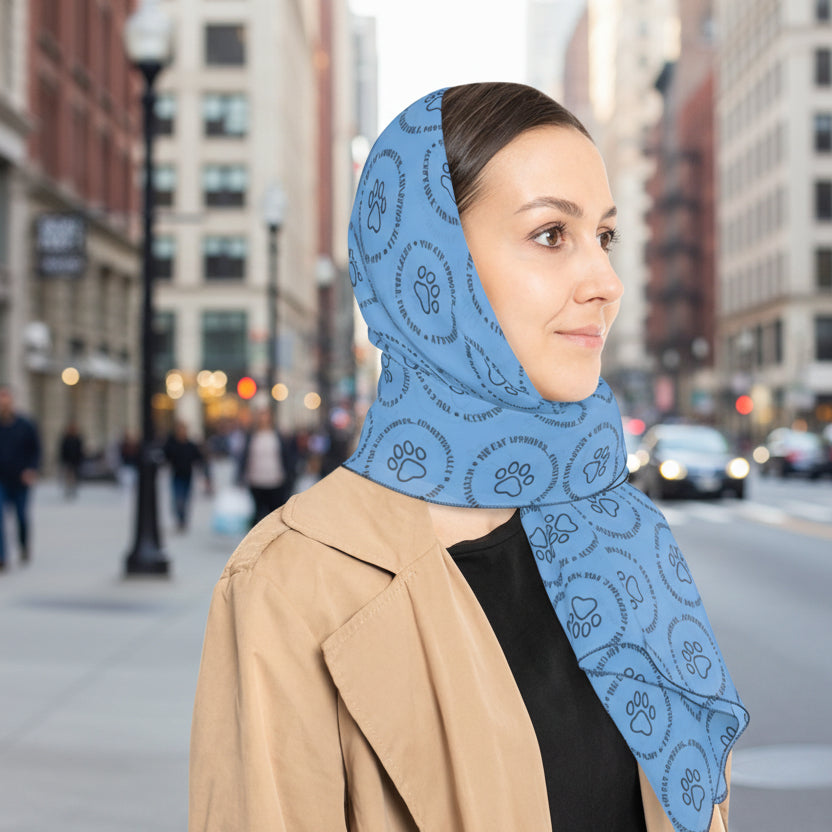 “Approved by the Cat, Conditionally” Poly Scarf | Lightweight Statement Scarf