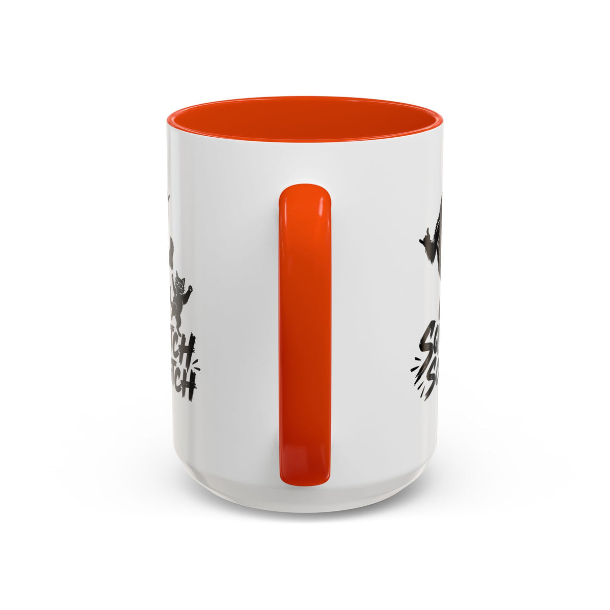 Squatch & Scratch Bigfoot and Cat Coffee Mug | Funny Sasquatch Ceramic Mug | 11oz & 15oz