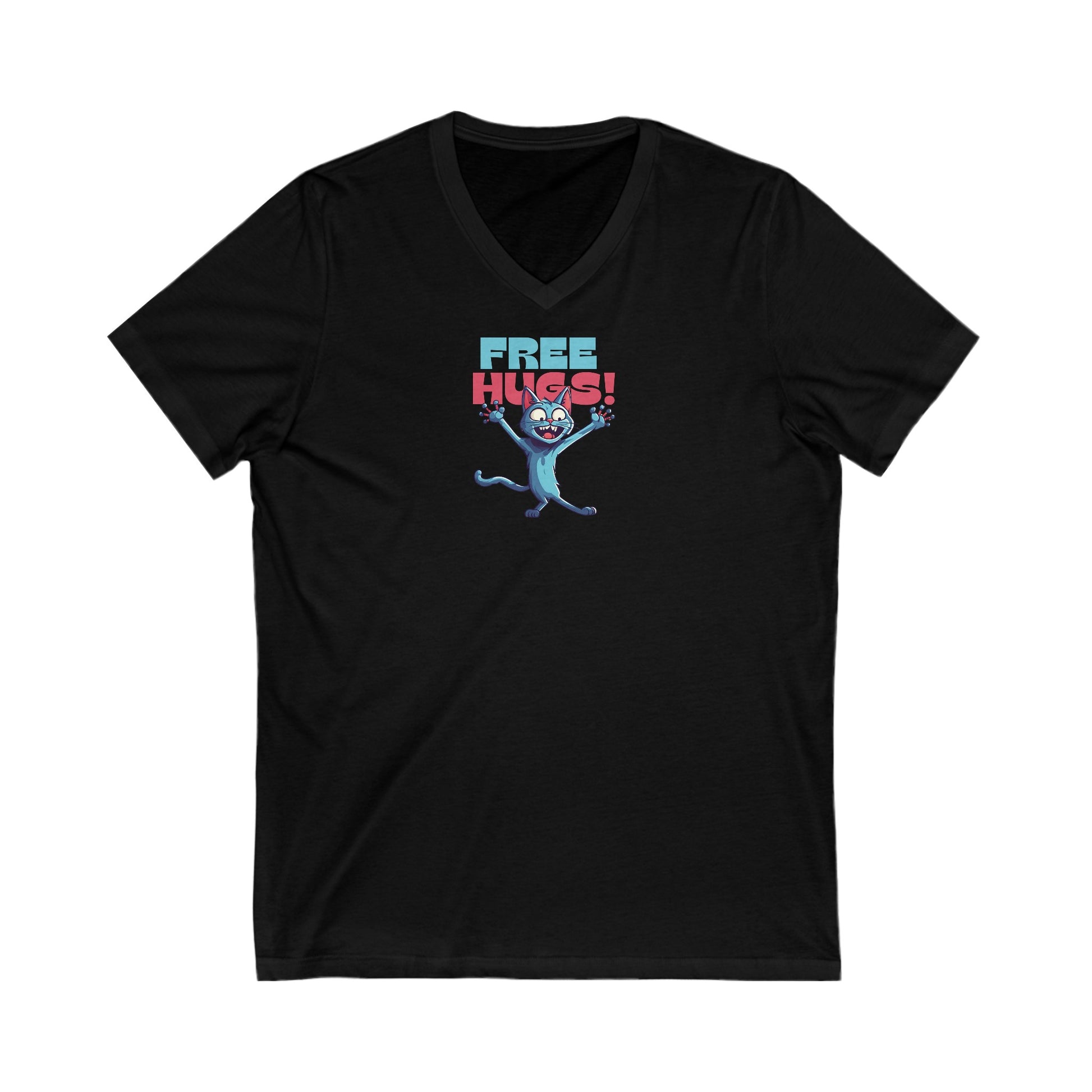 Free Hugs Unisex Jersey Short Sleeve V - Neck Tee - V - neck - Epileptic Al’s Shop
