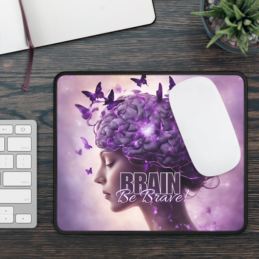 Purple Brain Be Brave Gaming Mouse Pad