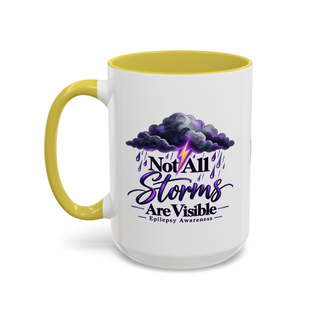 Not All Storms Are Visible Epilepsy Awareness Mug | Purple Storm Cloud Coffee Cup (11oz/15oz)