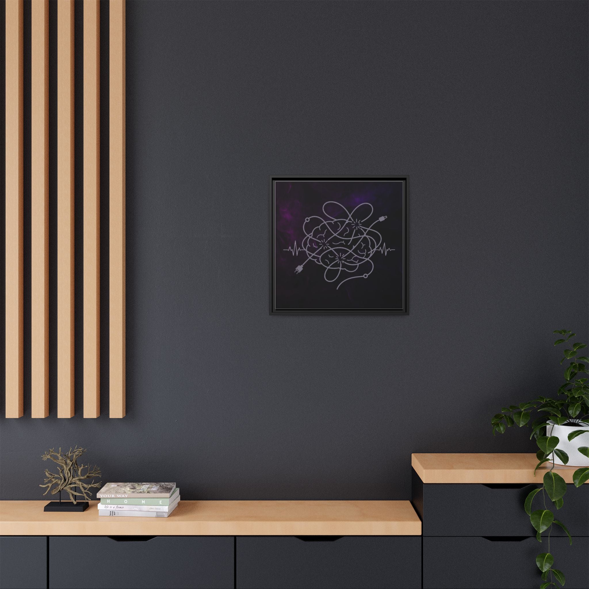 Tangled Brain Epilepsy Awareness Framed Canvas Print