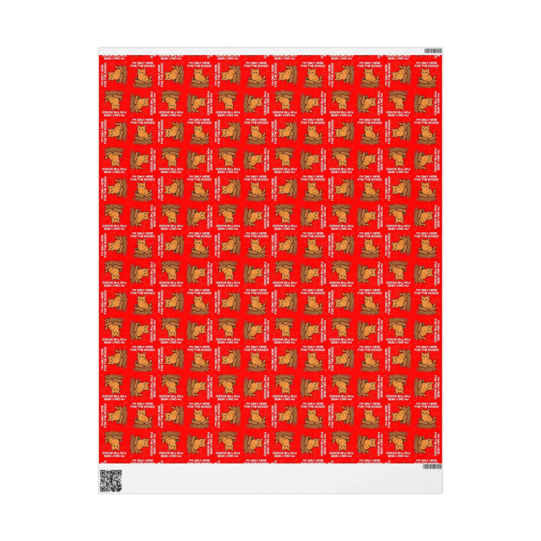 I’m Only Here for the Boxes – Funny Cat-Themed Wrapping Paper
