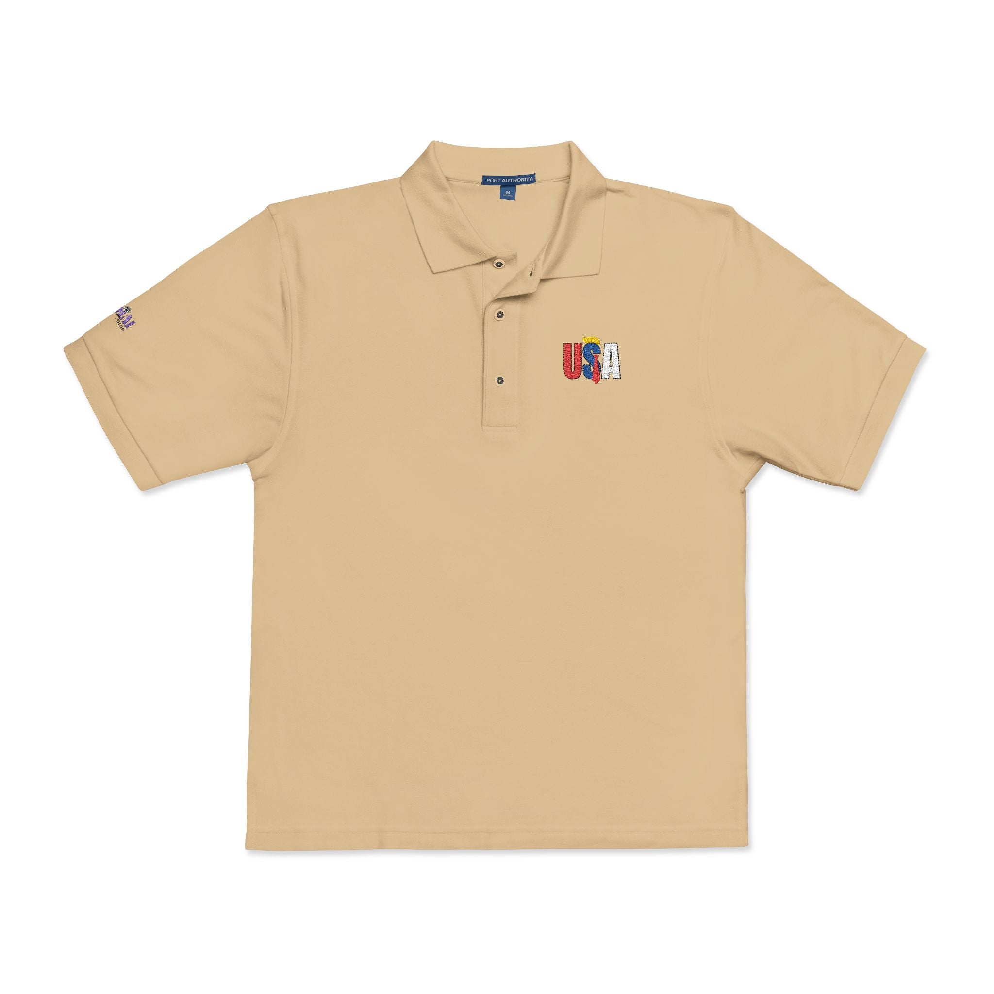 Classic USA Embroidered Unisex Polo Shirt