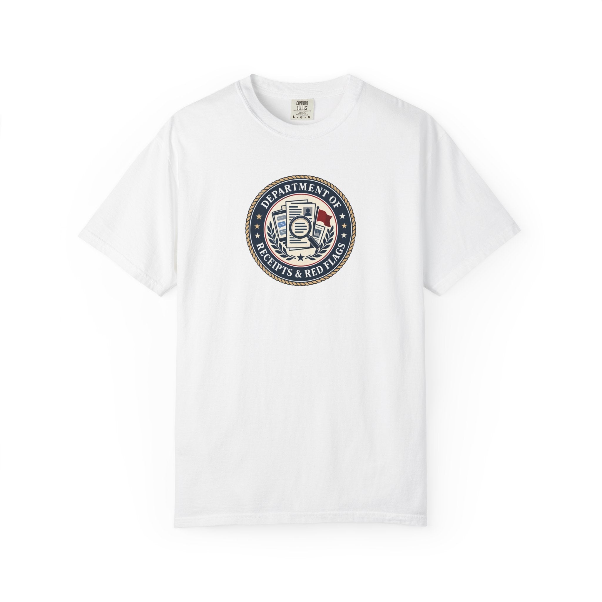Department of Receipts & Red Flags T-Shirt | True Crime Faux Agency Tee