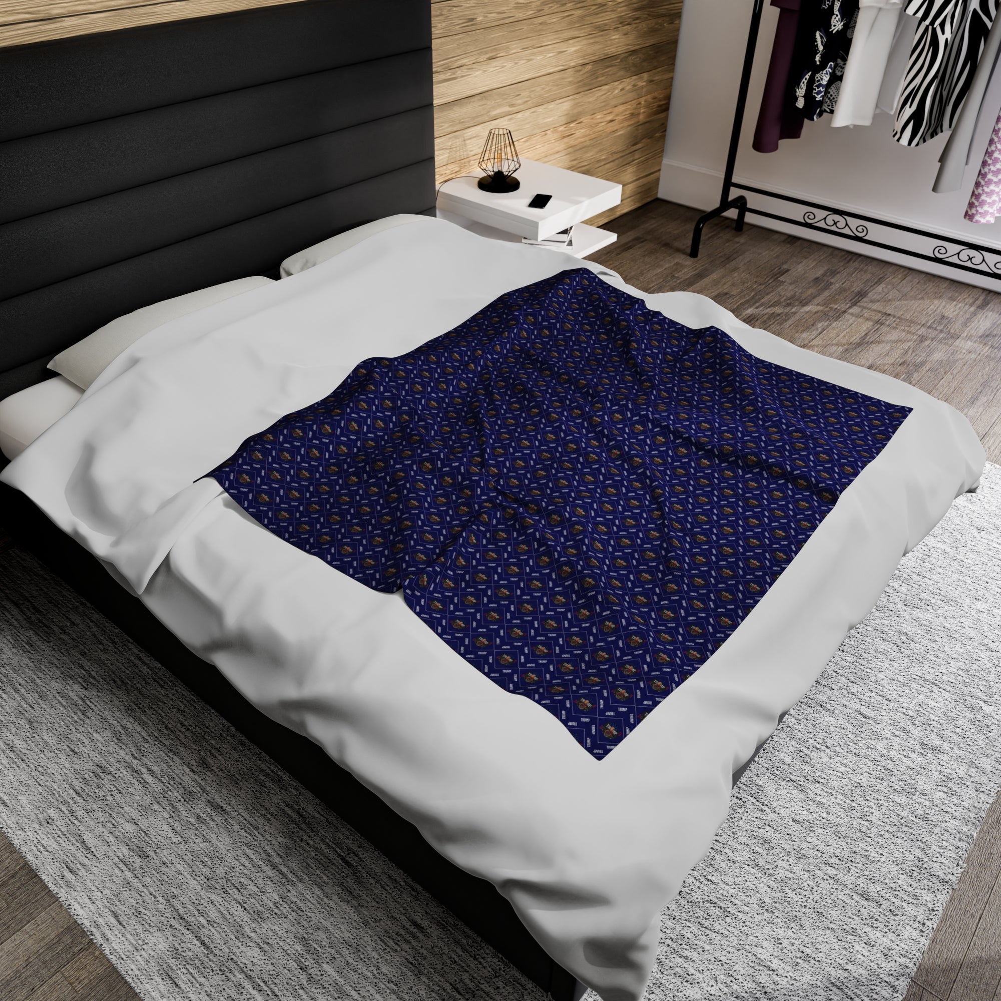 Trump Pattern Velveteen Plush Blanket