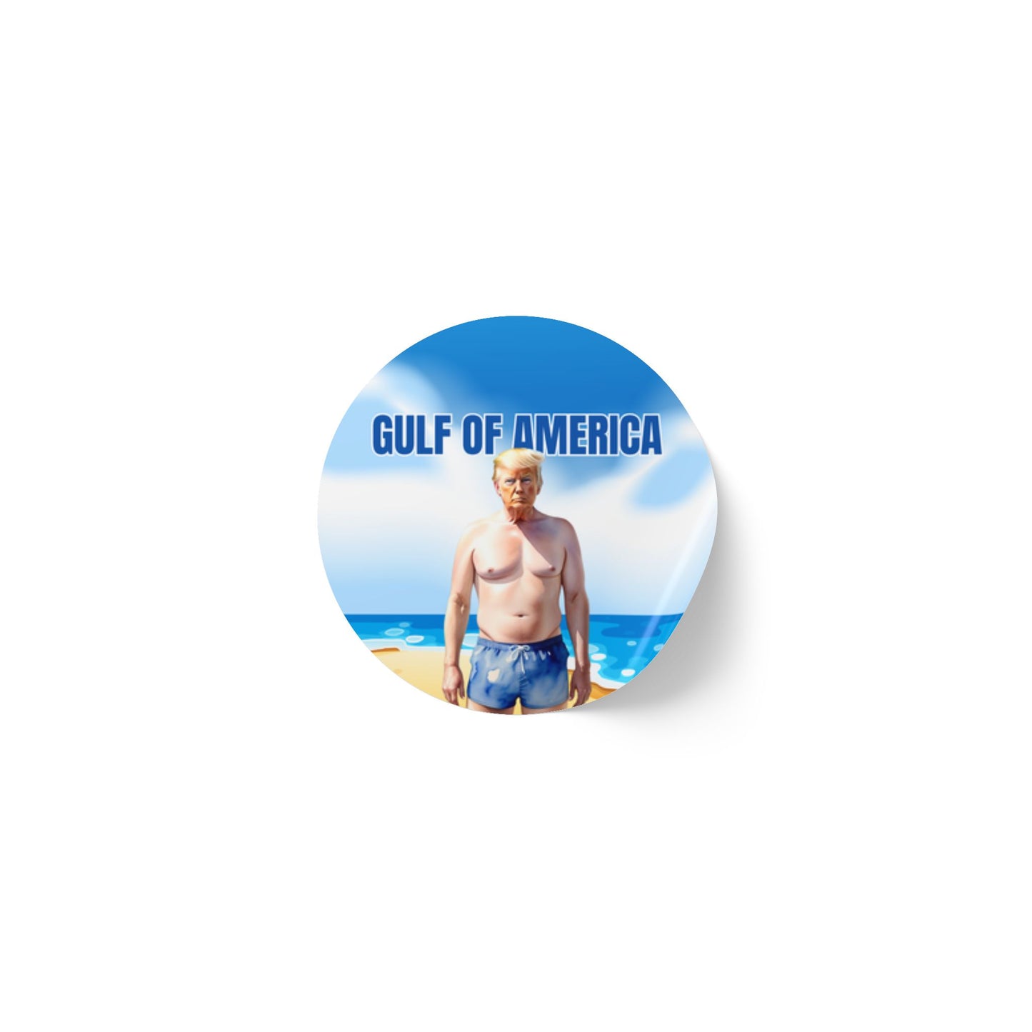 Fun Gulf of America Sticker Roll - Beach Summer Vibe Labels