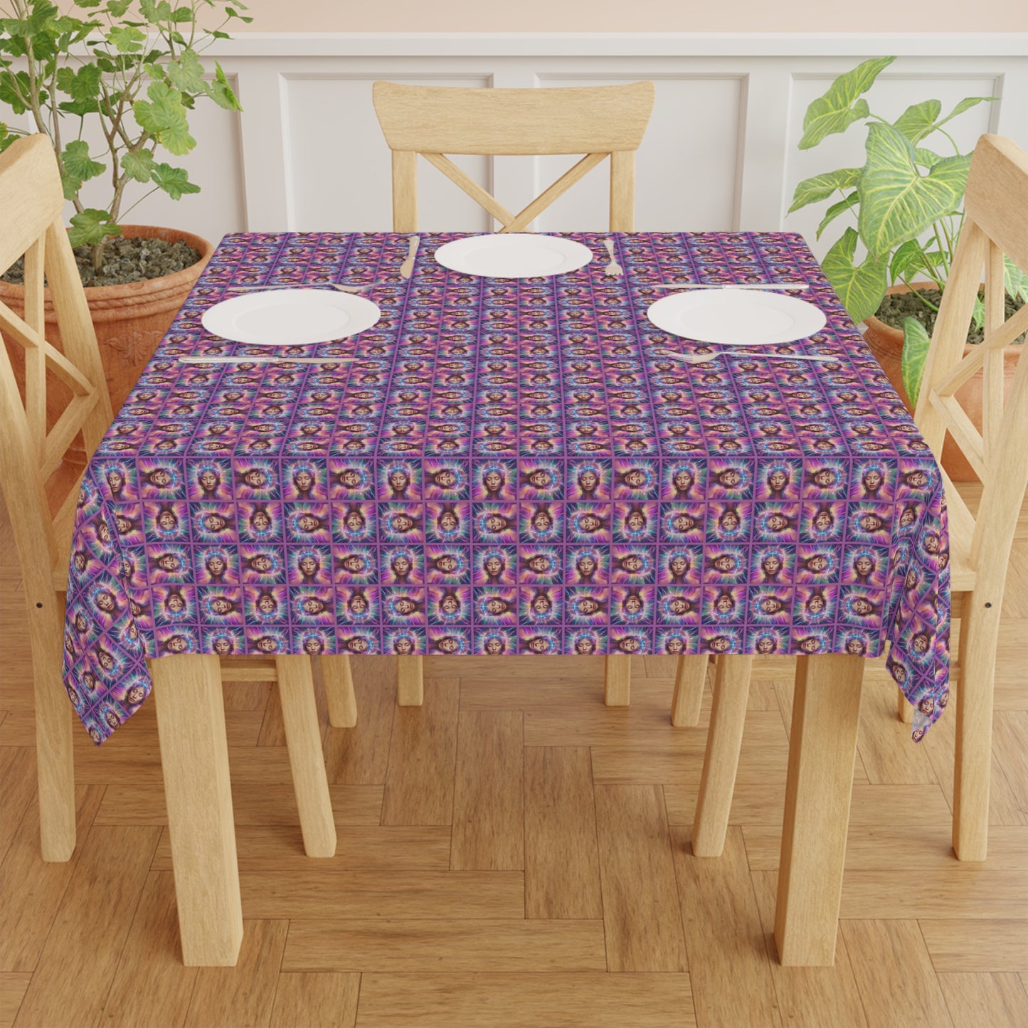 Colorful Brain Epilepsy Awareness Tablecloth