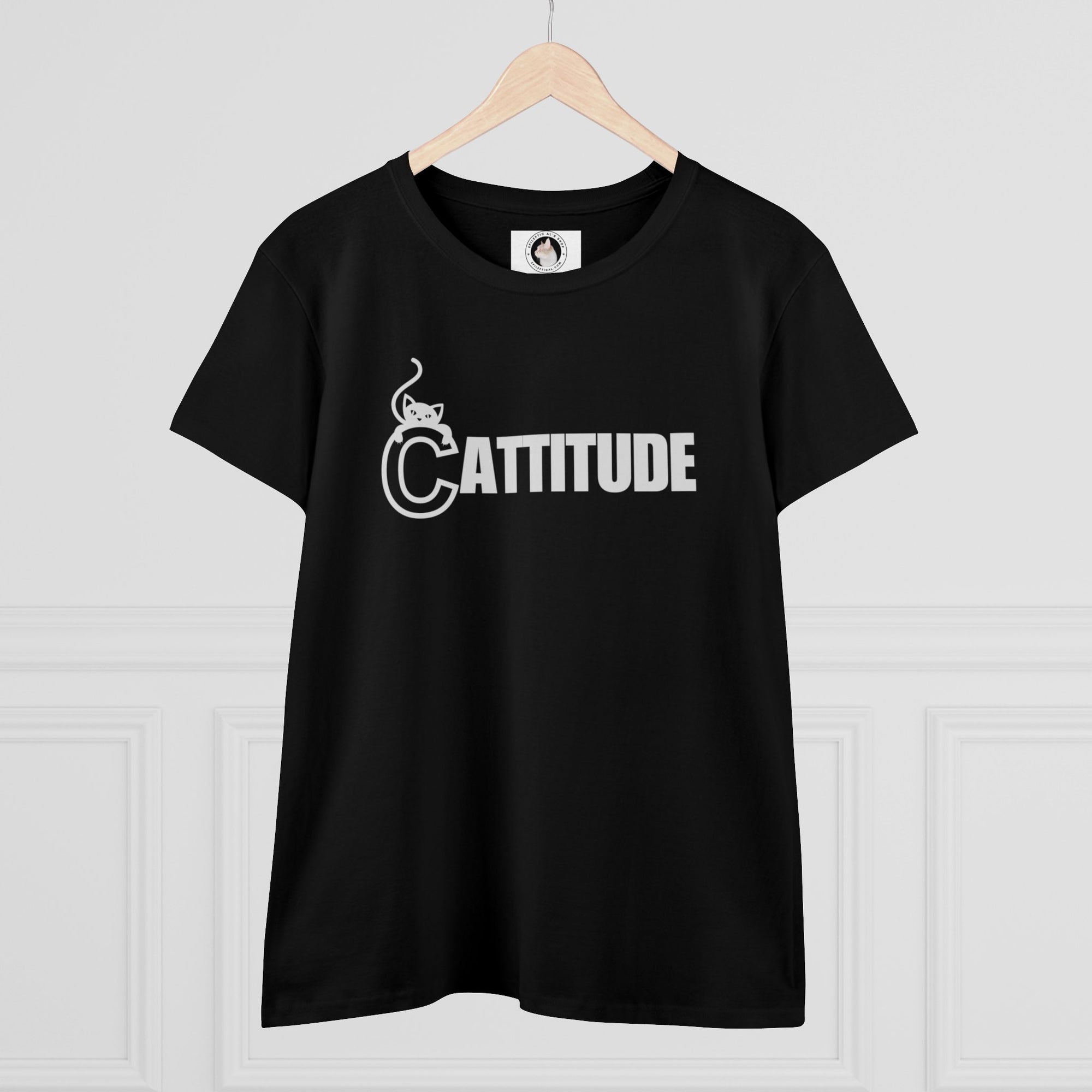 Cattitude Women's Midweight Cotton Tee - T - Shirt - Epileptic Al’s Shop