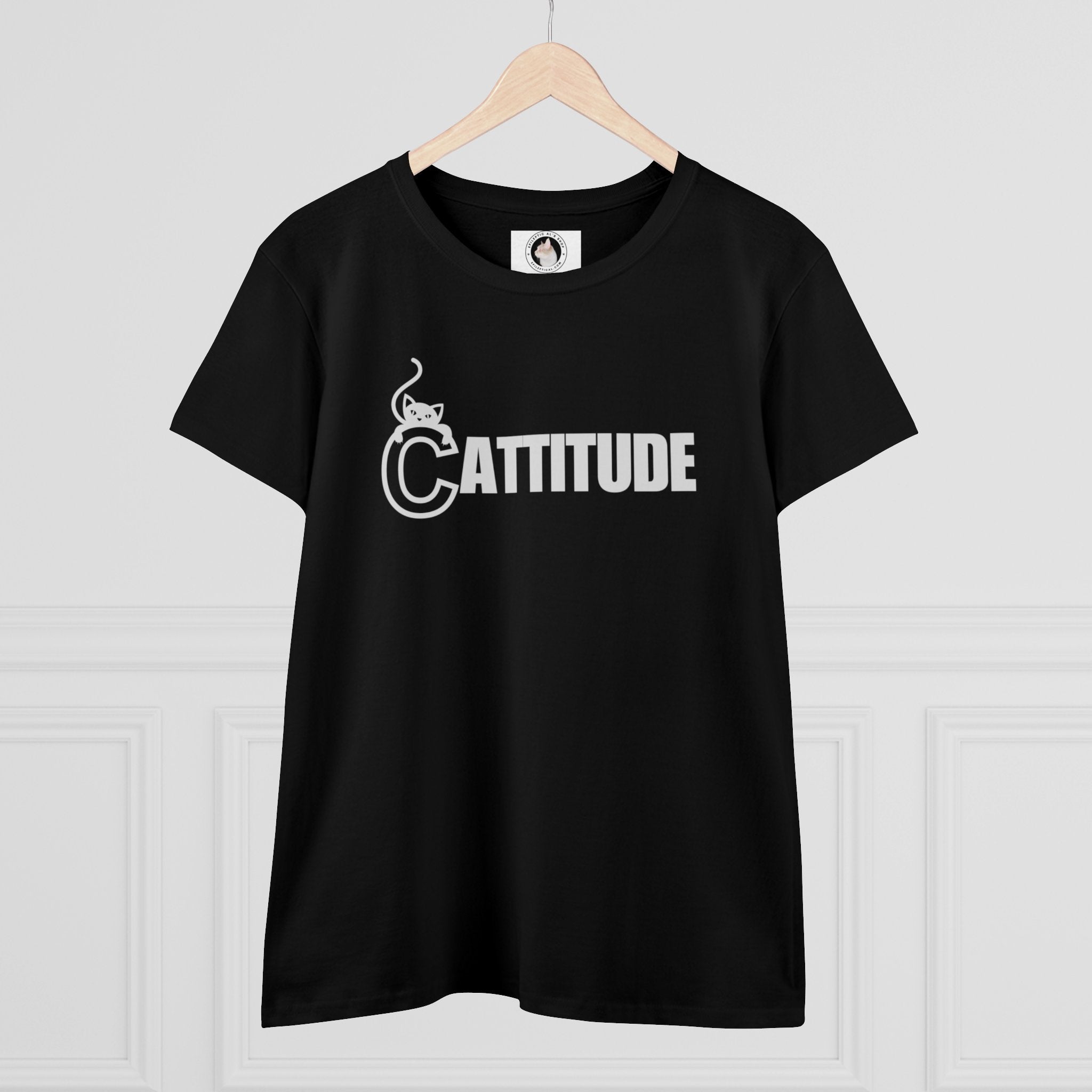 Cattitude Women's Midweight Cotton Tee - T - Shirt - Epileptic Al’s Shop