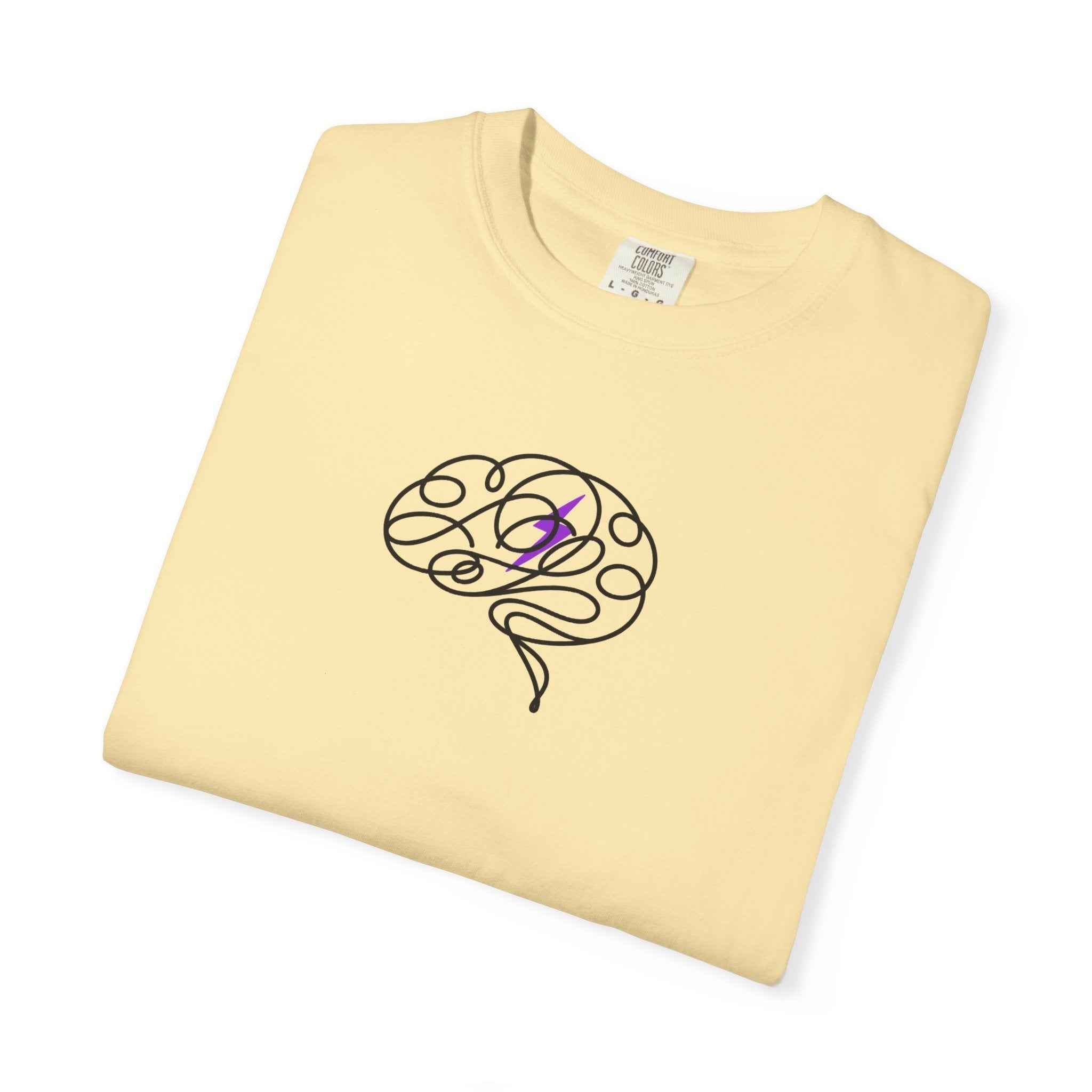 Abstract Brain Line Art T-Shirt – Epilepsy Awareness Edition