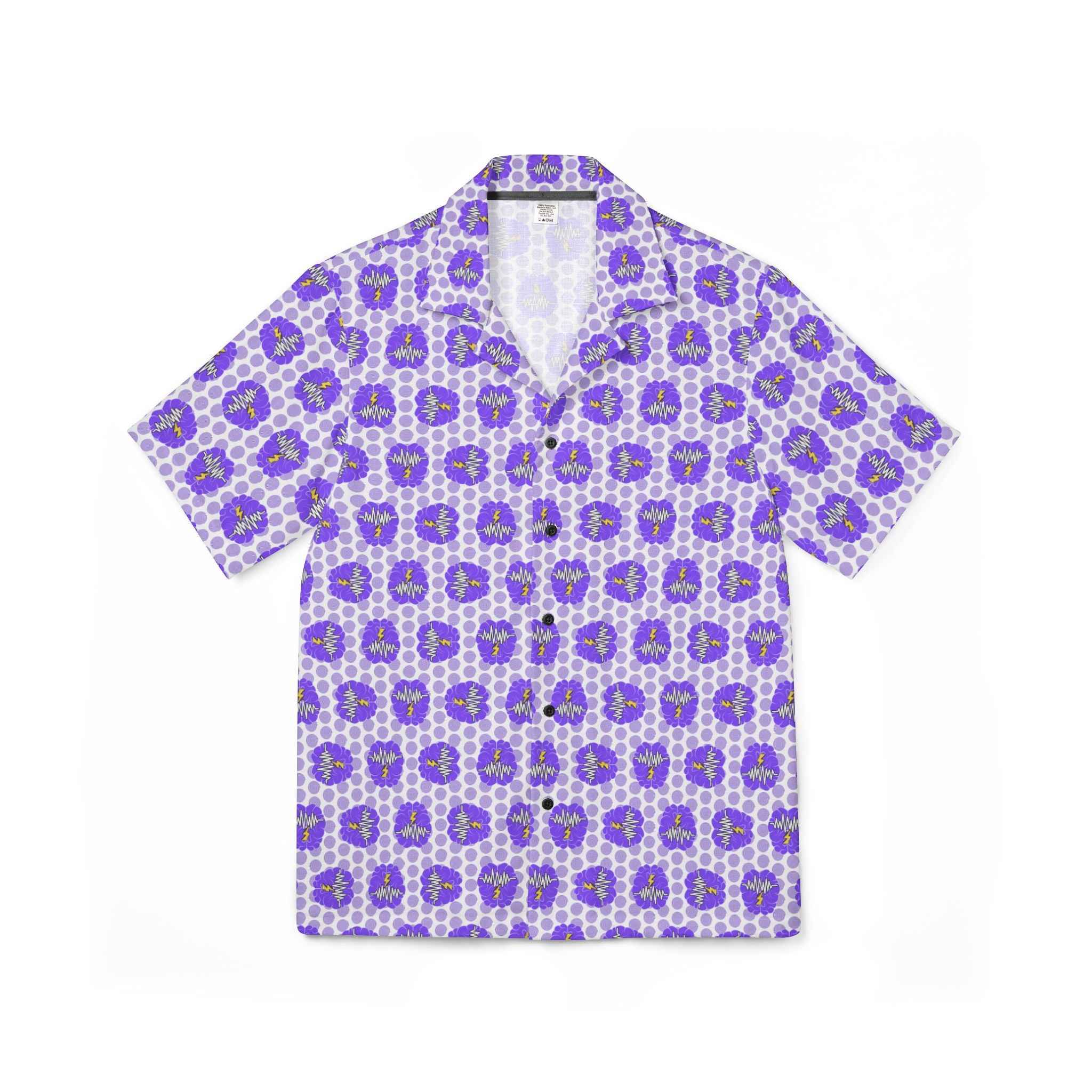 Brain Static Beach Club Camp Shirt | Epilepsy Awareness Button-Up