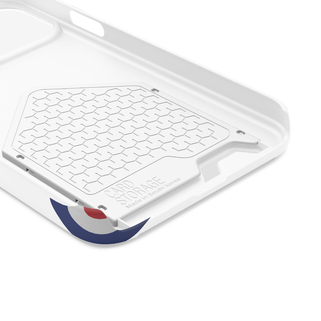 Swoop Guy iPhone Case – Minimal Line Portrait Patriotic Design, Slim Protective Case with Card Slot