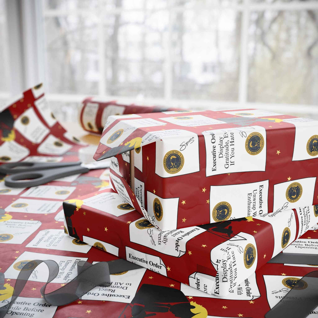Executive Orders Gift Wrap – Political Parody Edition