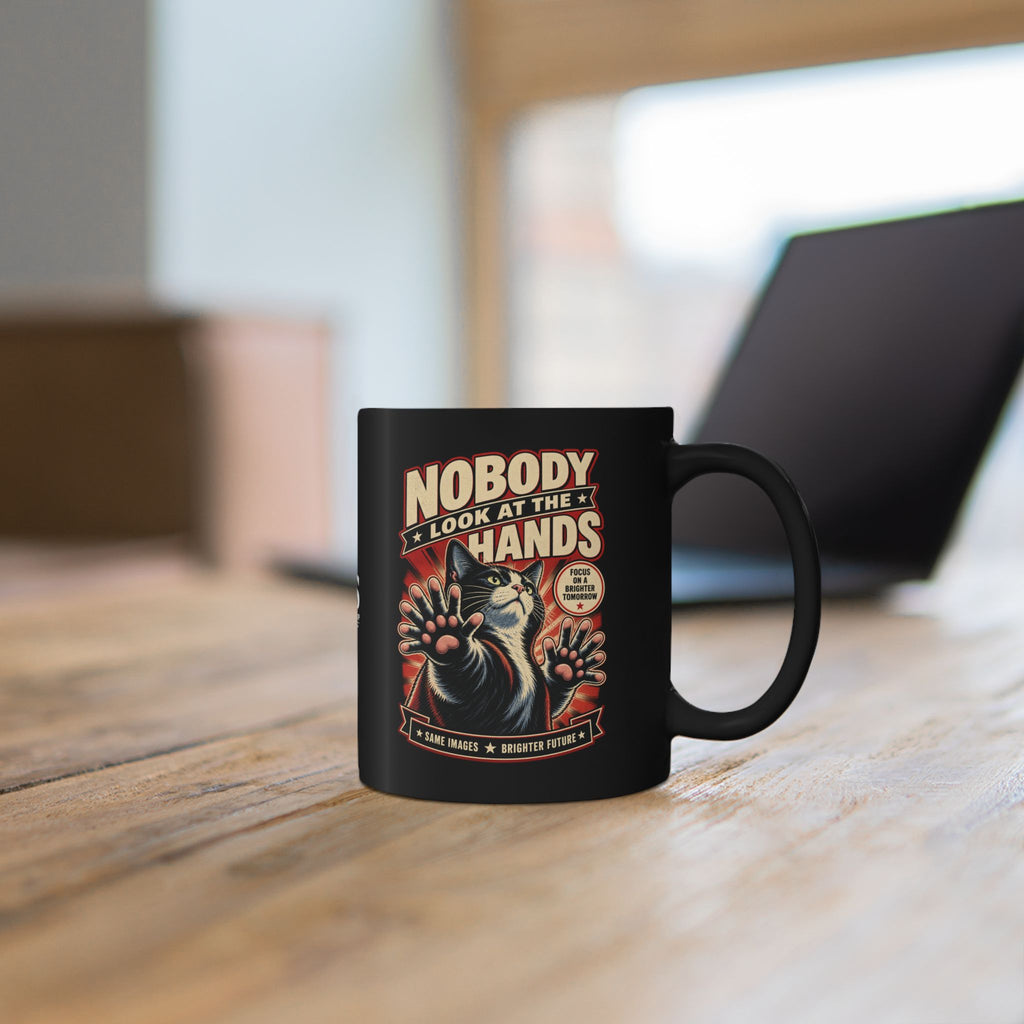 Nobody Look at the Hands AI Slop Mug