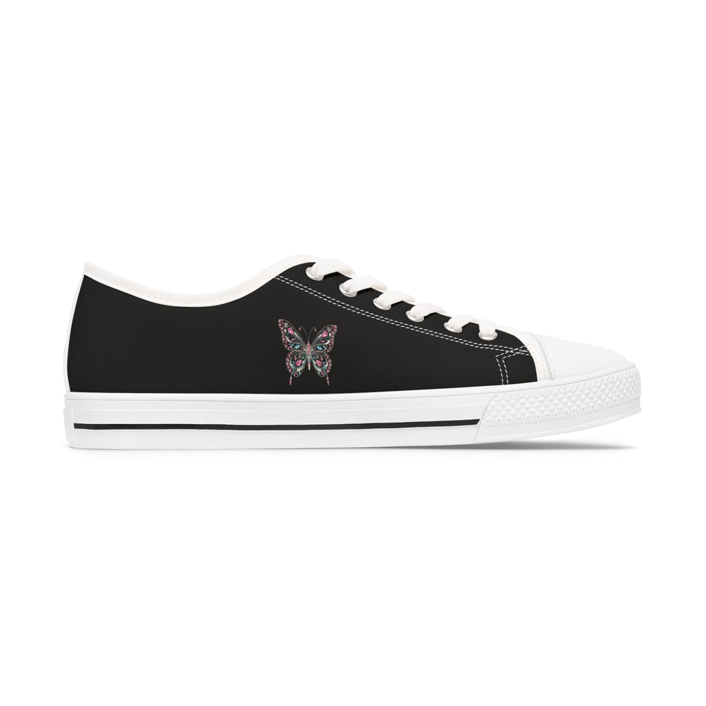 Rhinestone Butterfly Women’s Canvas Sneakers