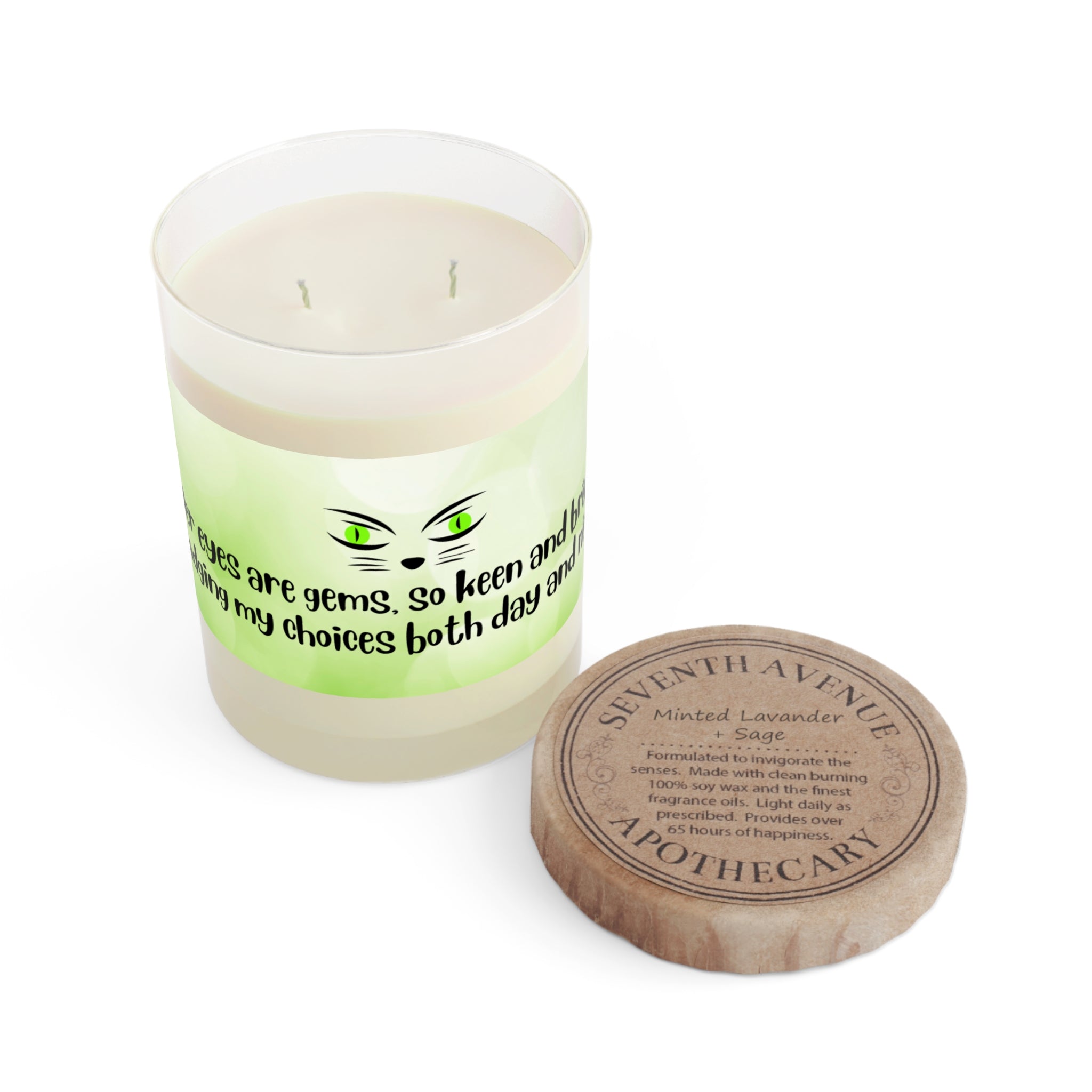 Photo depicting the ​Judging Eyes Scented Candle - Full Glass, 11oz from EpiAl's Shop.