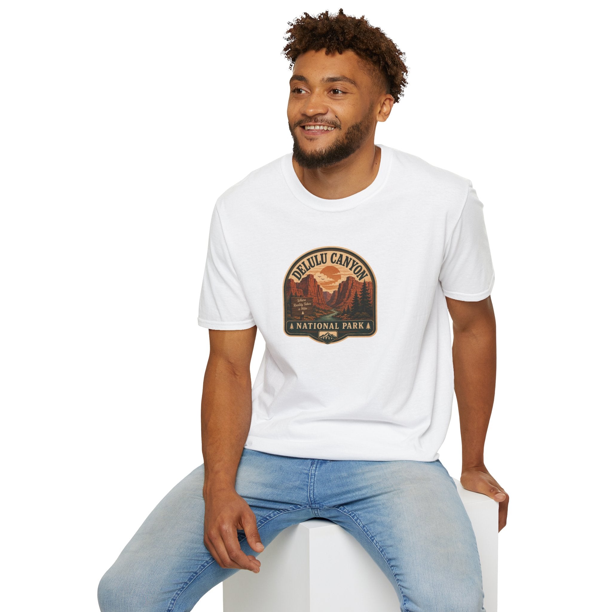 Delulu Canyon National Park Unisex T-Shirt | Funny Retro National Park Parody Tee