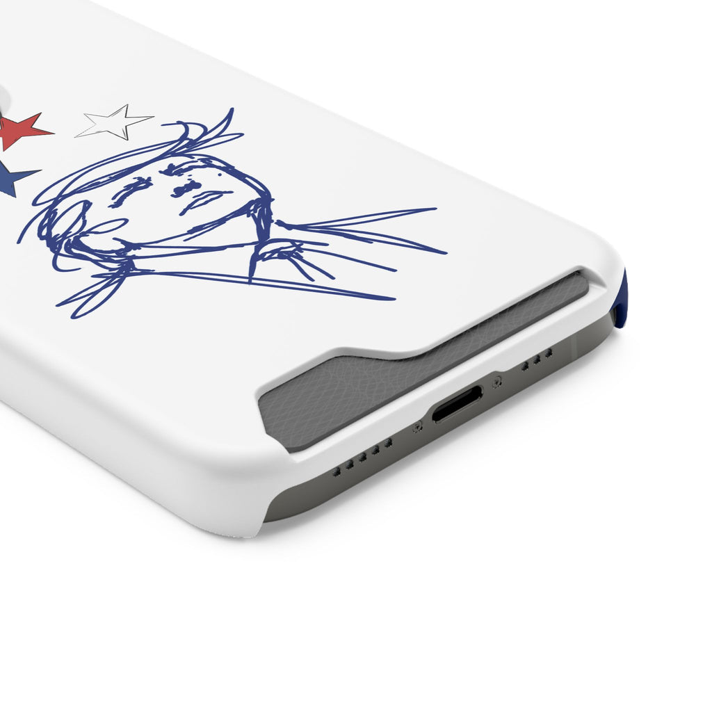 Swoop Guy Samsung Galaxy Case – Minimal Line Portrait Patriotic Design, Slim Protective Case with Card Slot