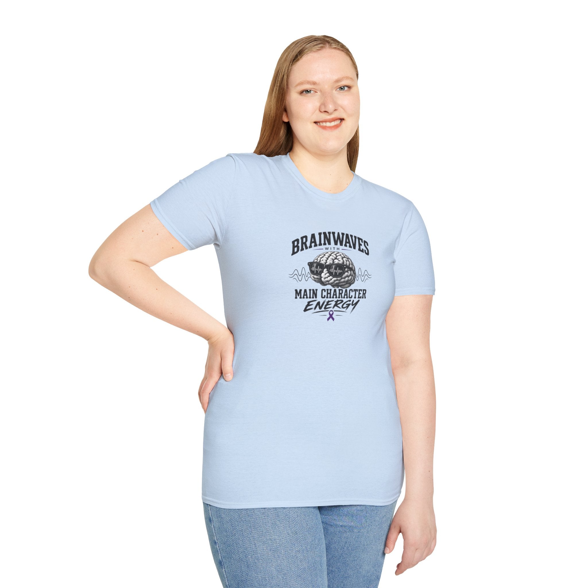 Brainwaves With Main Character Energy Epilepsy Awareness T-Shirt