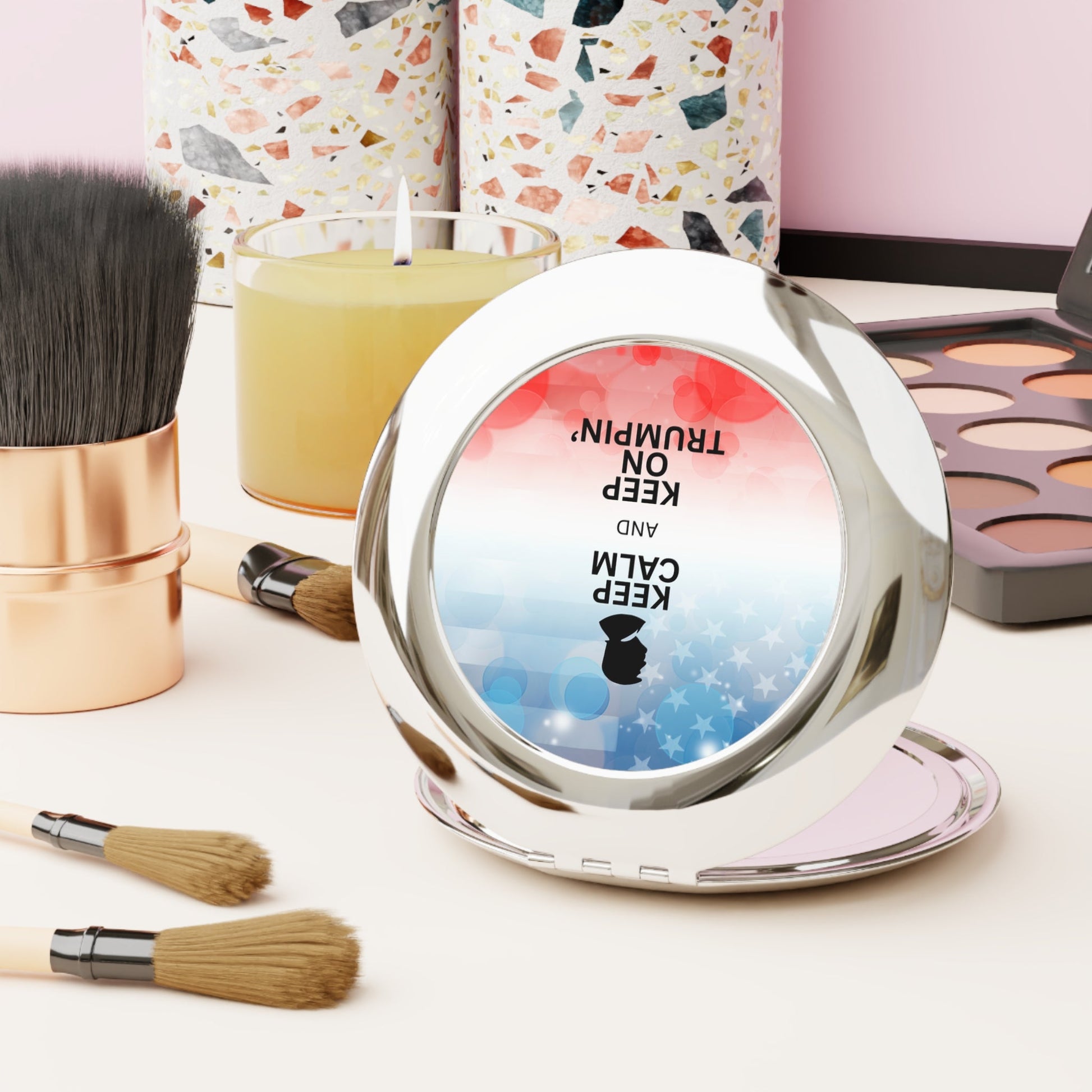 Keep Calm and Keep on Trumpin' Compact Travel Mirror Printify